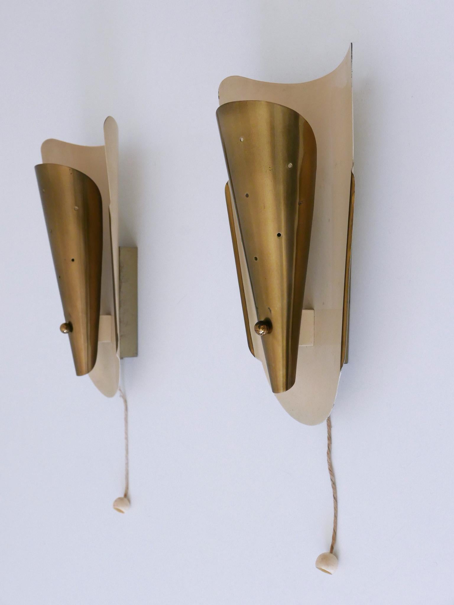 Set of Two Rare & Highly Decorative Mid-Century Modern Sconces Germany 1950s For Sale 8