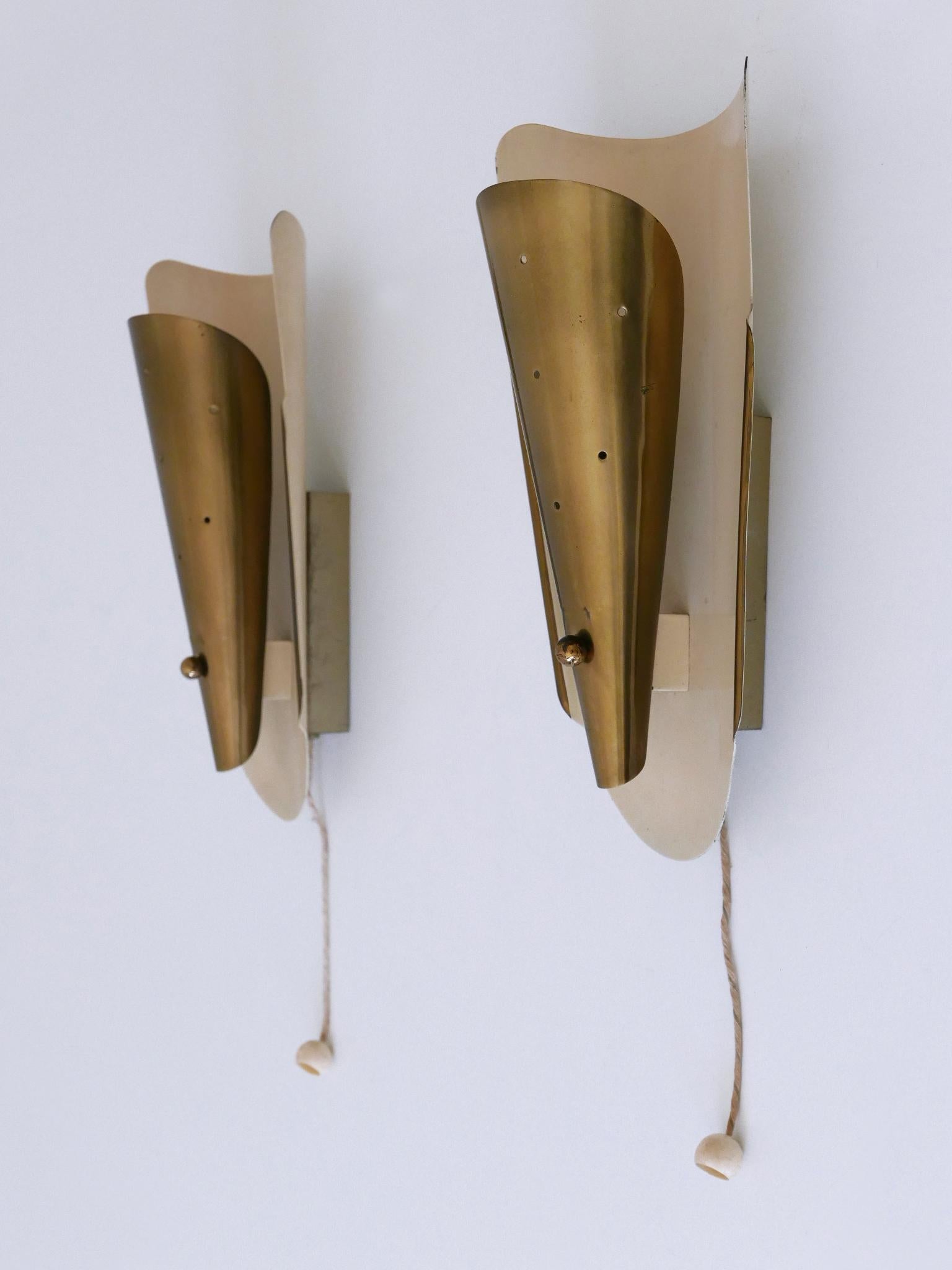 Set of Two Rare & Highly Decorative Mid-Century Modern Sconces Germany 1950s For Sale 10