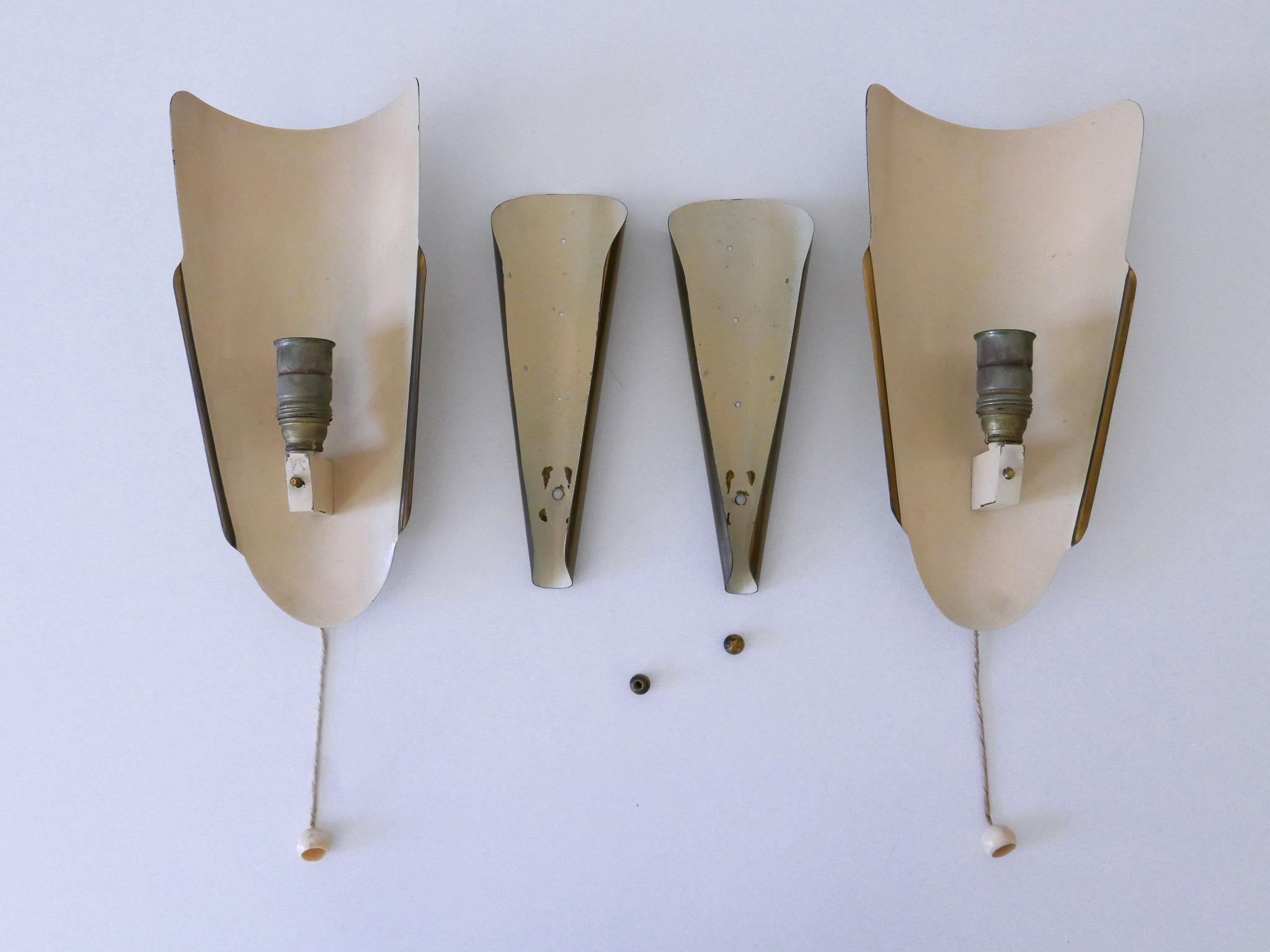 Set of Two Rare & Highly Decorative Mid-Century Modern Sconces Germany 1950s For Sale 14