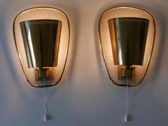 Set of Two Rare & Highly Decorative Mid-Century Modern Sconces Germany 1950s