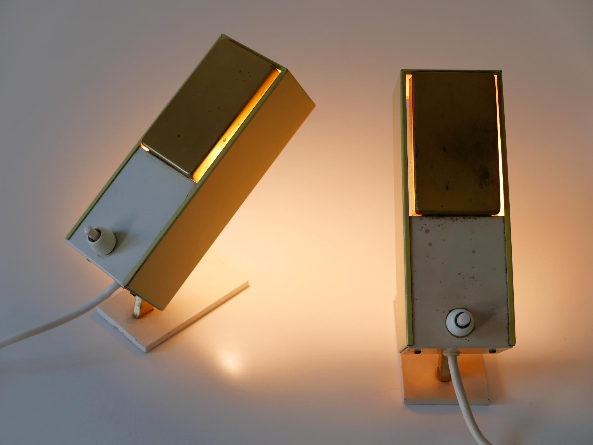 Ensemble de deux rares et ravissantes lampes de chevet The Moderns Allemagne années 1950 en vente 7