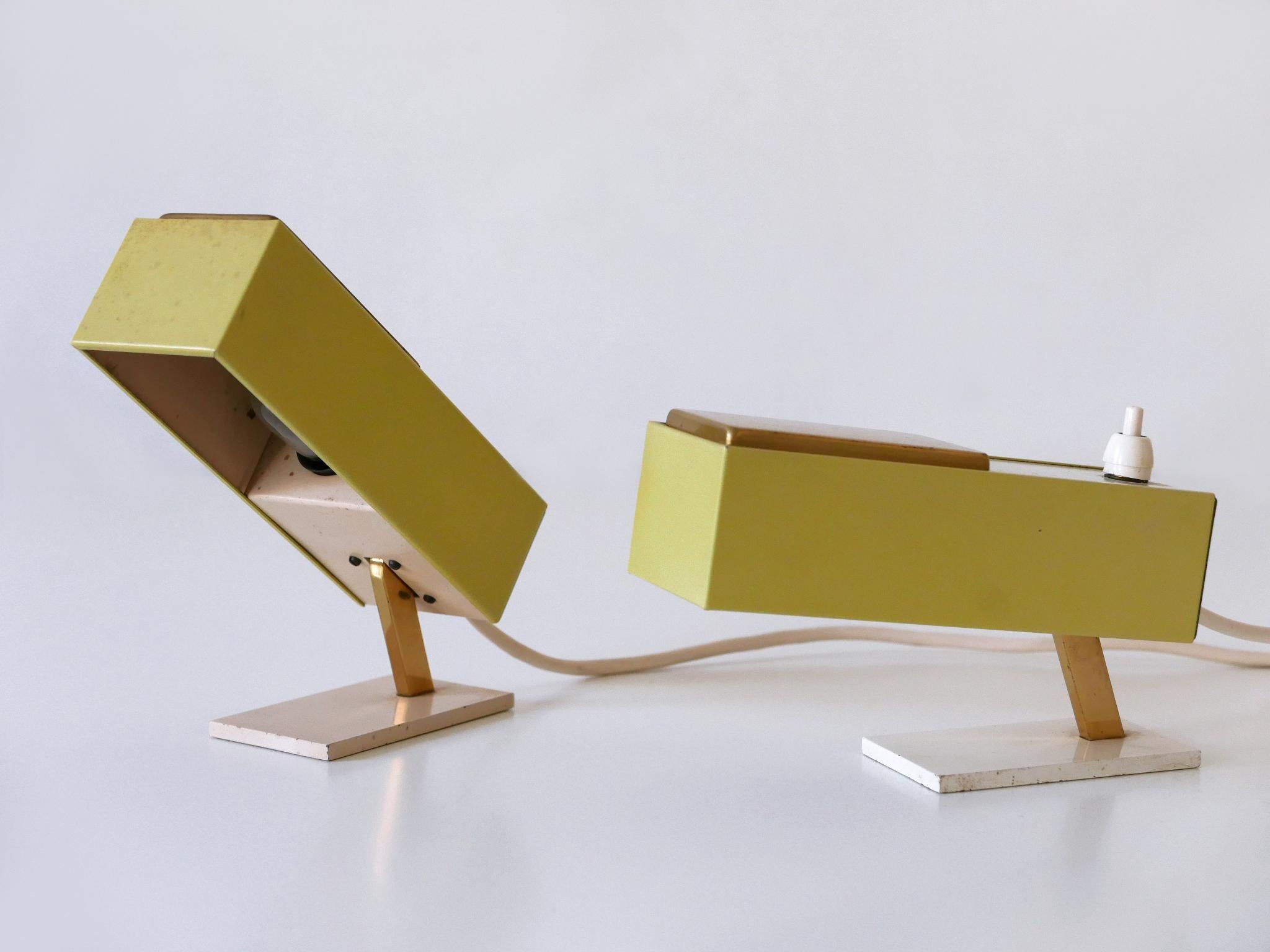 Ensemble de deux rares et ravissantes lampes de chevet The Moderns Allemagne années 1950 en vente 11