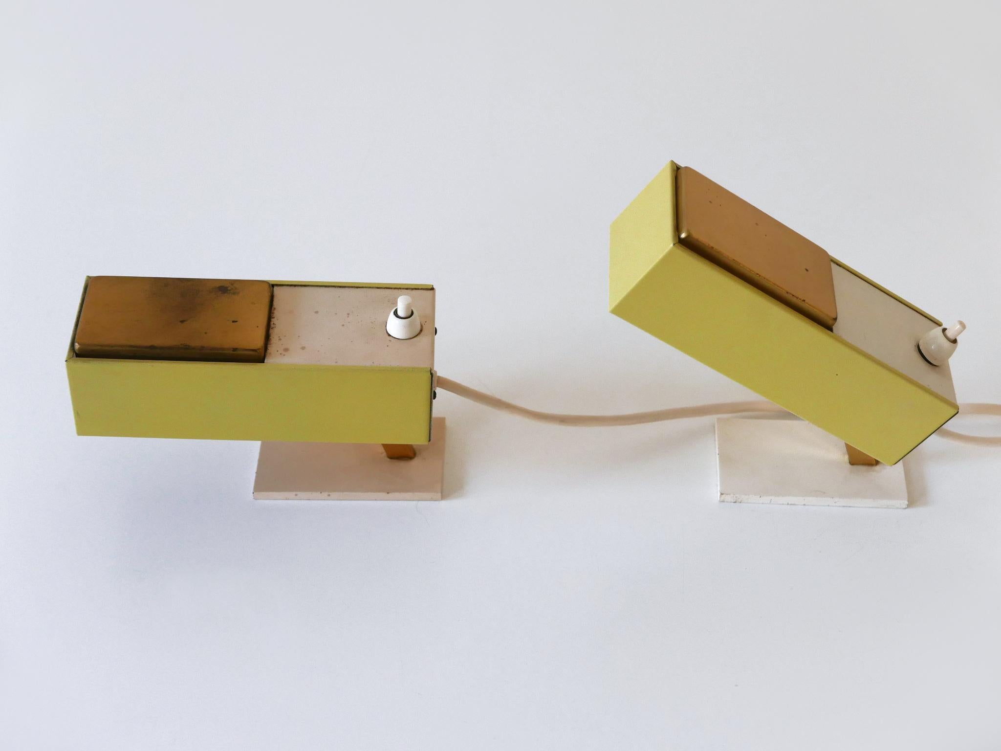 Ensemble de deux rares et ravissantes lampes de chevet The Moderns Allemagne années 1950 en vente 12