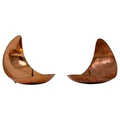 Set of Two Rare & Lovely Mid-Century Modern Candlesticks Made in Austria 1960s