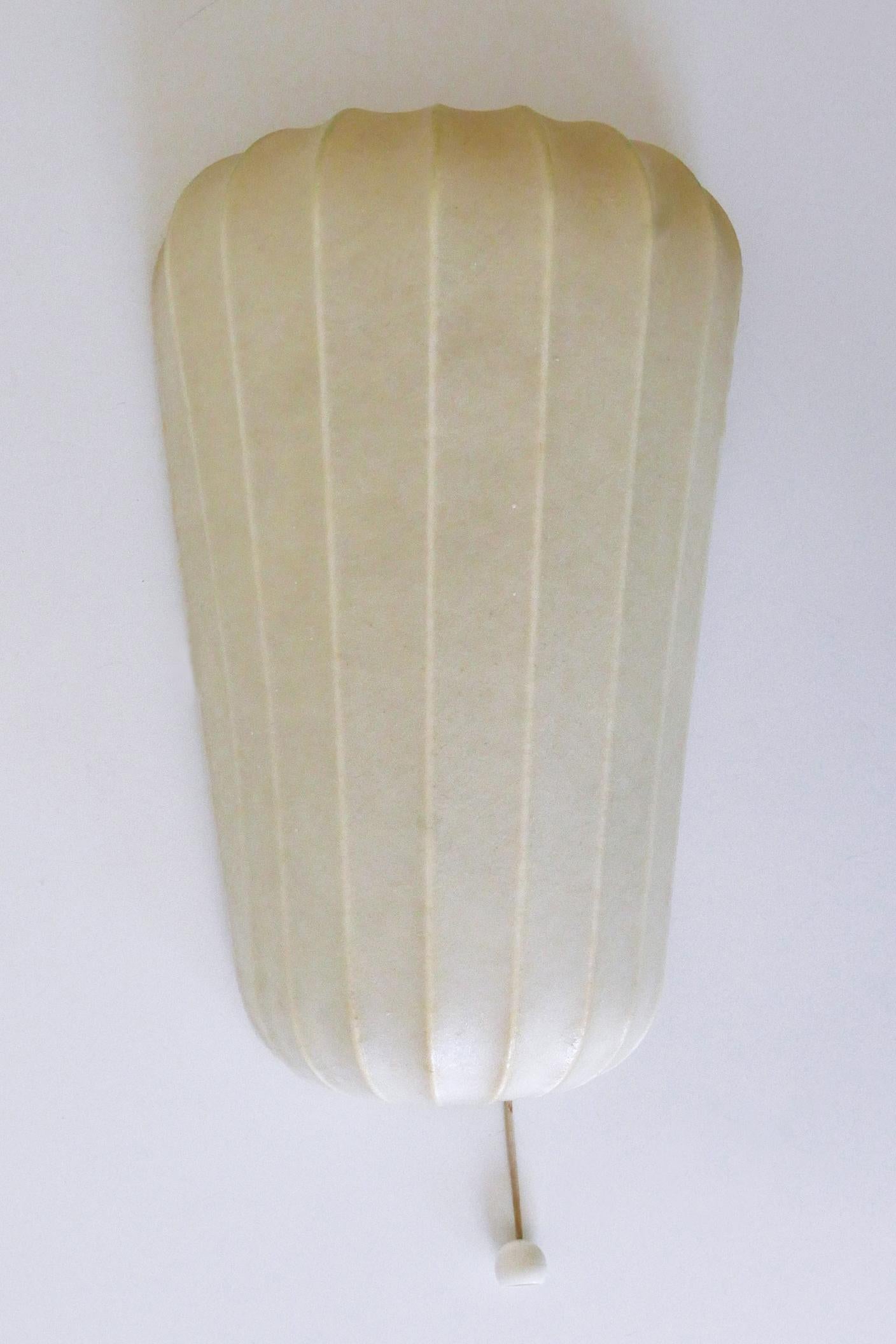 Set of Two Rare Mid Century Cocoon Sconces by Friedel Wauer for Goldkant Germany im Angebot 6
