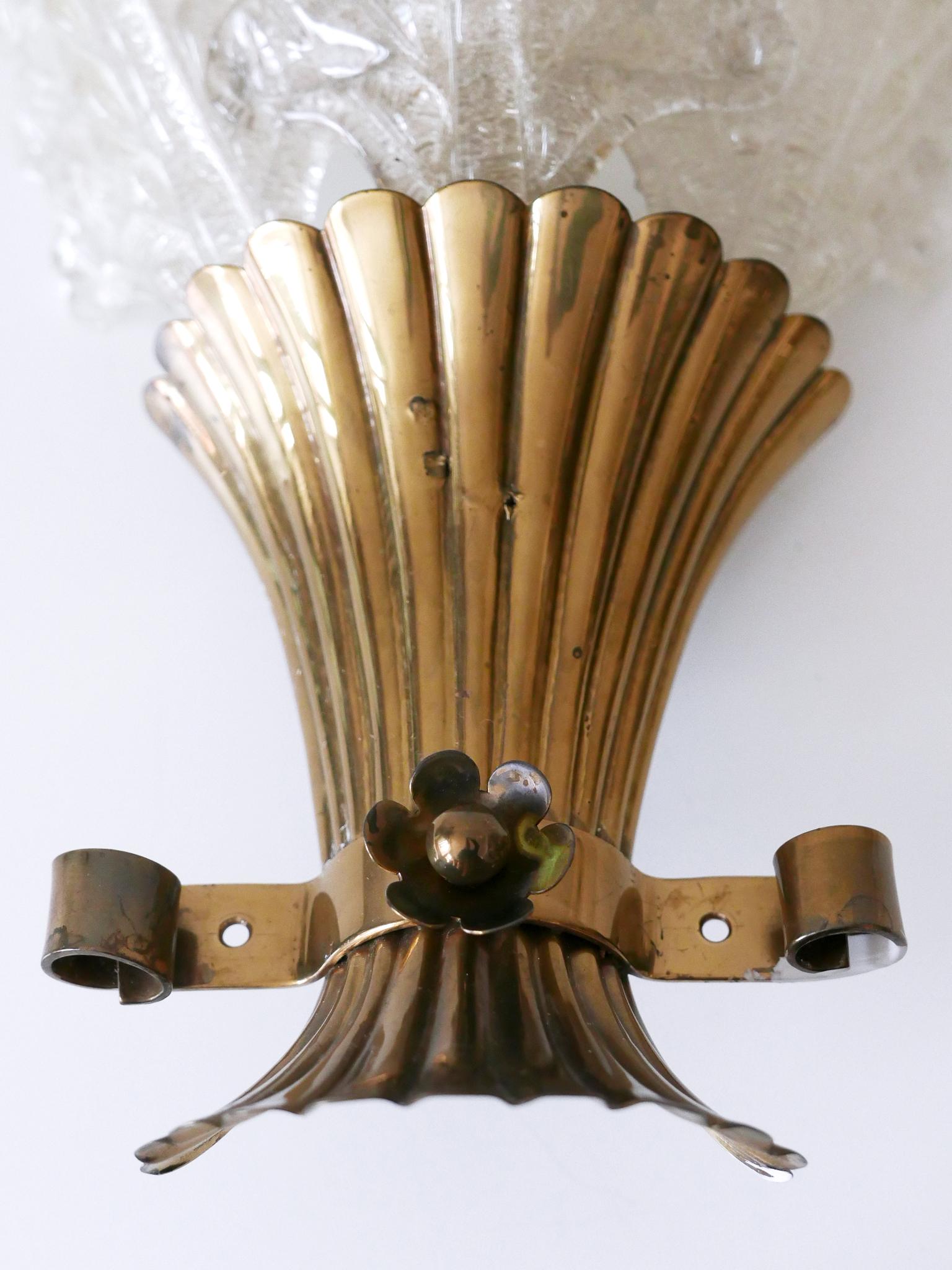 Set di due rare lampade in vetro di Murano della metà del secolo scorso di Barovier&Toso in vendita 9