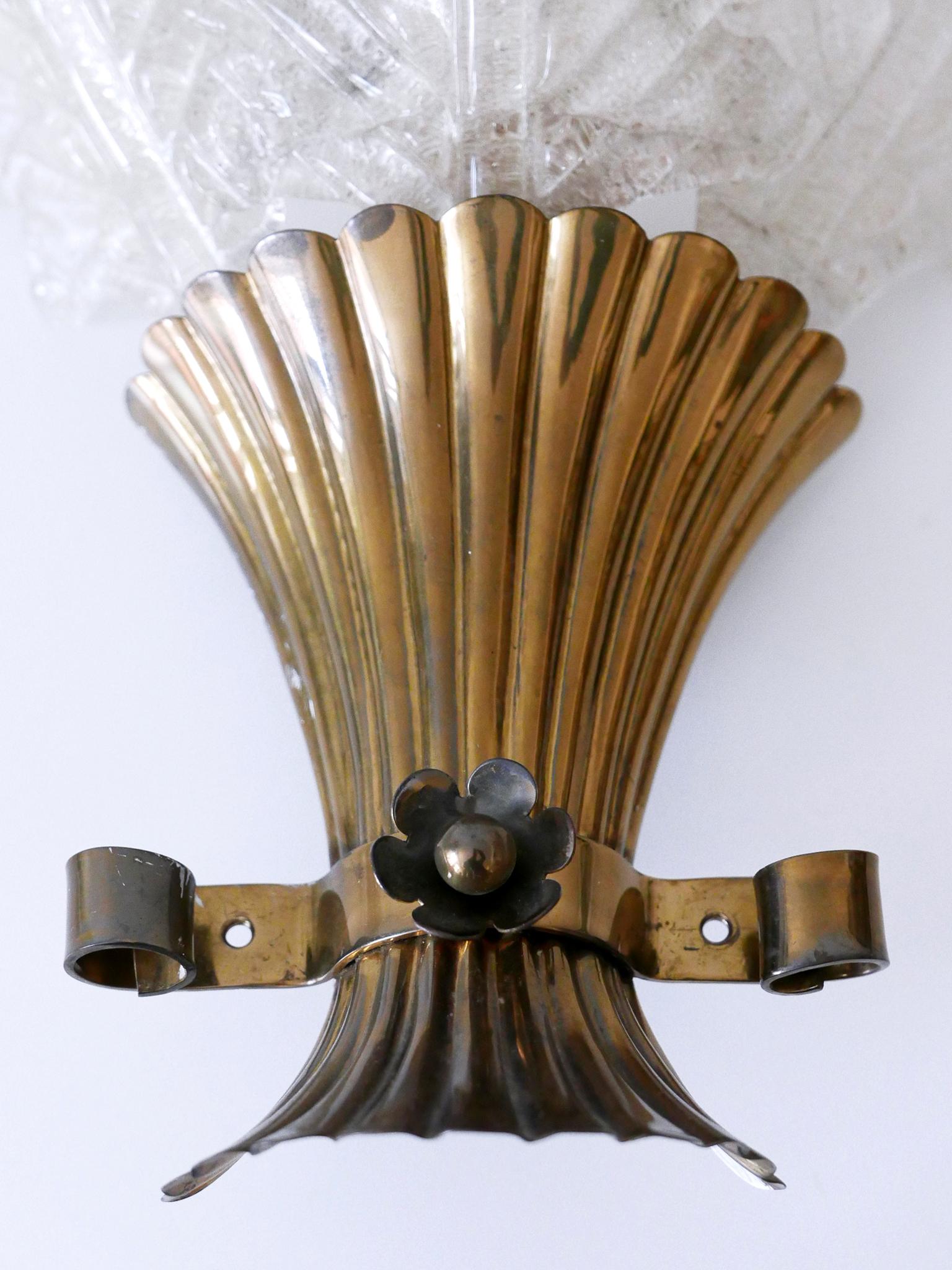 Set di due rare lampade in vetro di Murano della metà del secolo scorso di Barovier&Toso in vendita 10