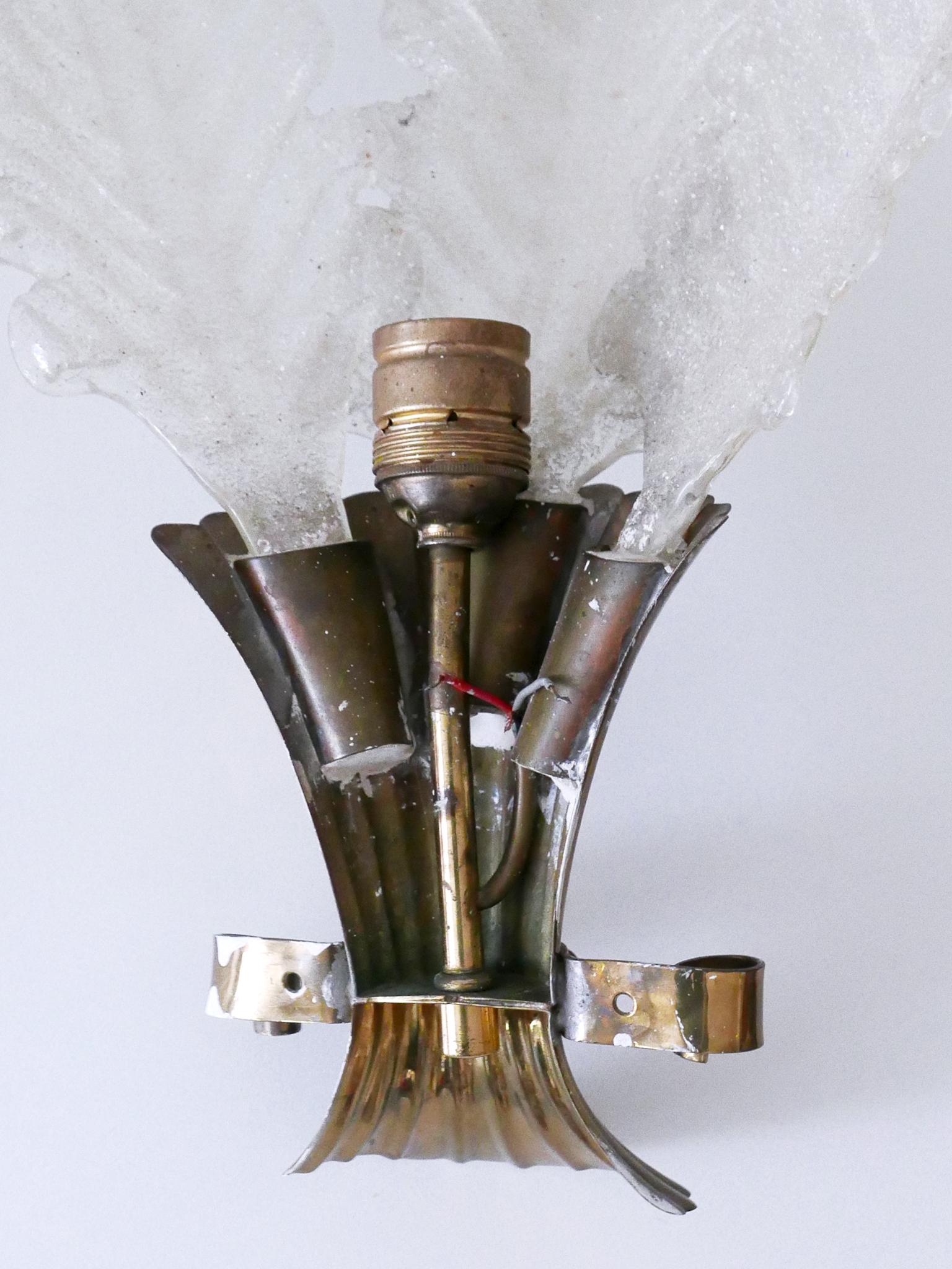 Set di due rare lampade in vetro di Murano della metà del secolo scorso di Barovier&Toso in vendita 13