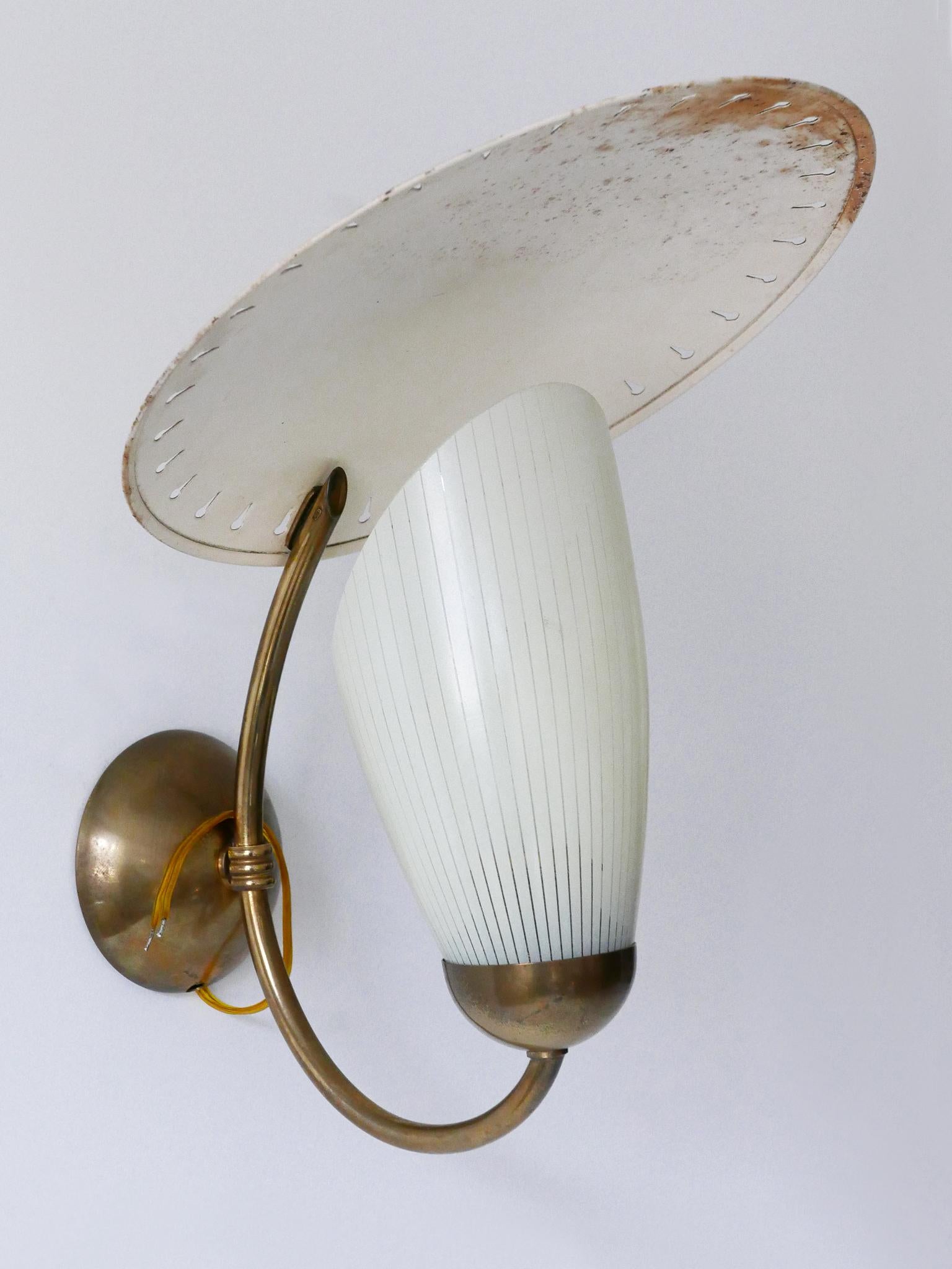 Set of Two Rare Mid-Century Modern Sputnik Sconces or Wall Lights Germany 1950s For Sale 9