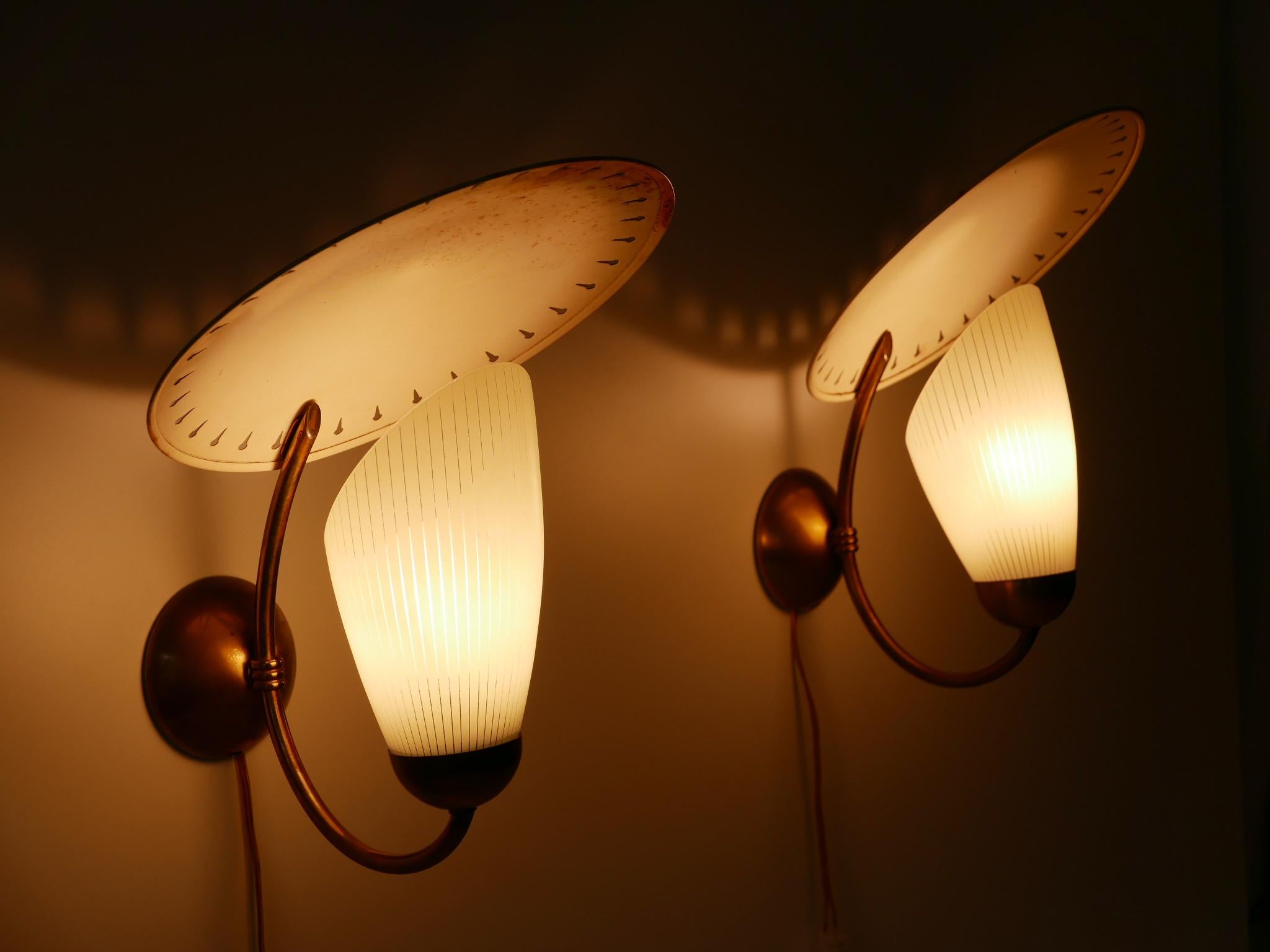 Mid-20th Century Set of Two Rare Mid-Century Modern Sputnik Sconces or Wall Lights Germany 1950s For Sale
