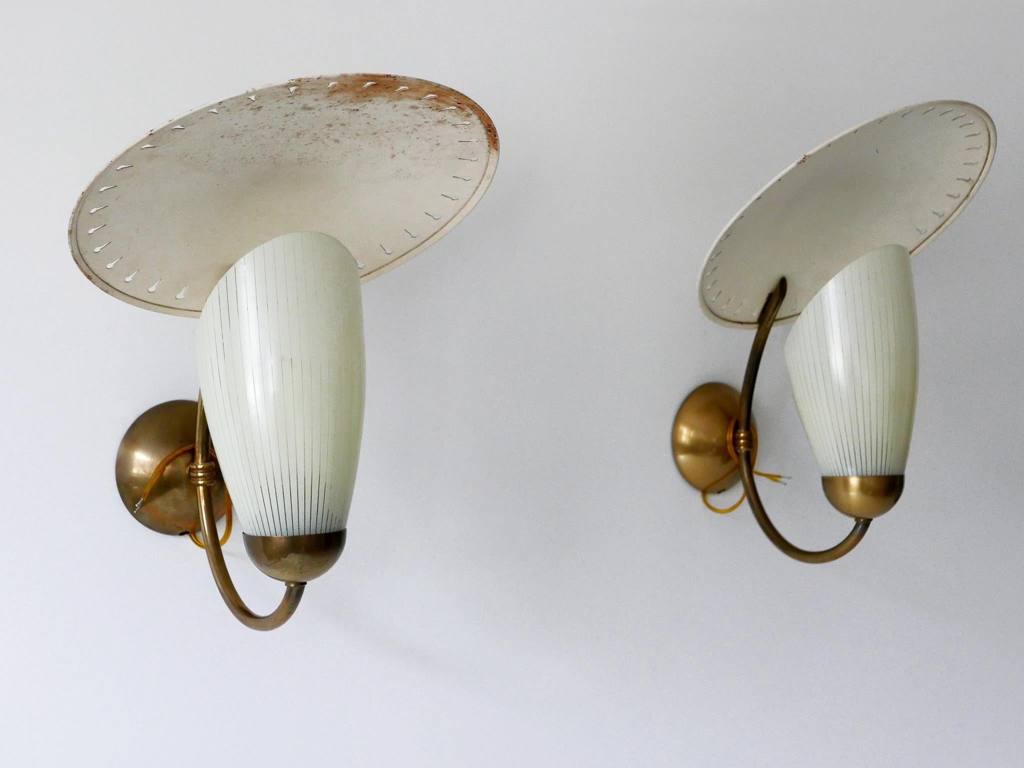 Set of Two Rare Mid-Century Modern Sputnik Sconces or Wall Lights Germany 1950s For Sale 3