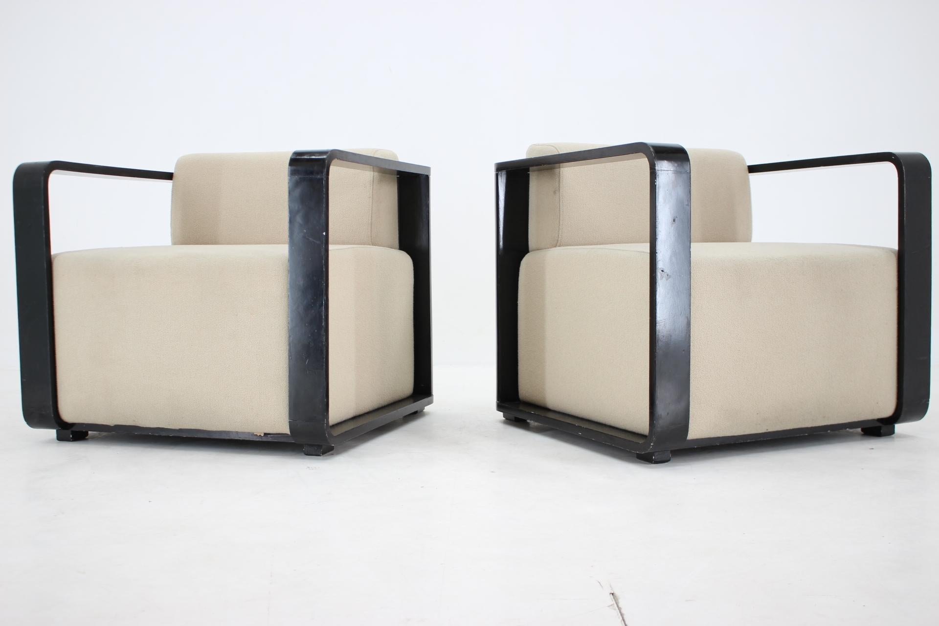 Mid-Century Modern Set of Two Rare Midcentury Armchairs, Italy, 1970s