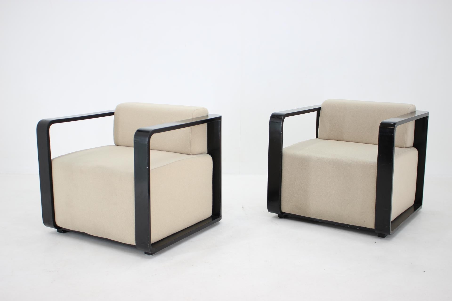 Italian Set of Two Rare Midcentury Armchairs, Italy, 1970s