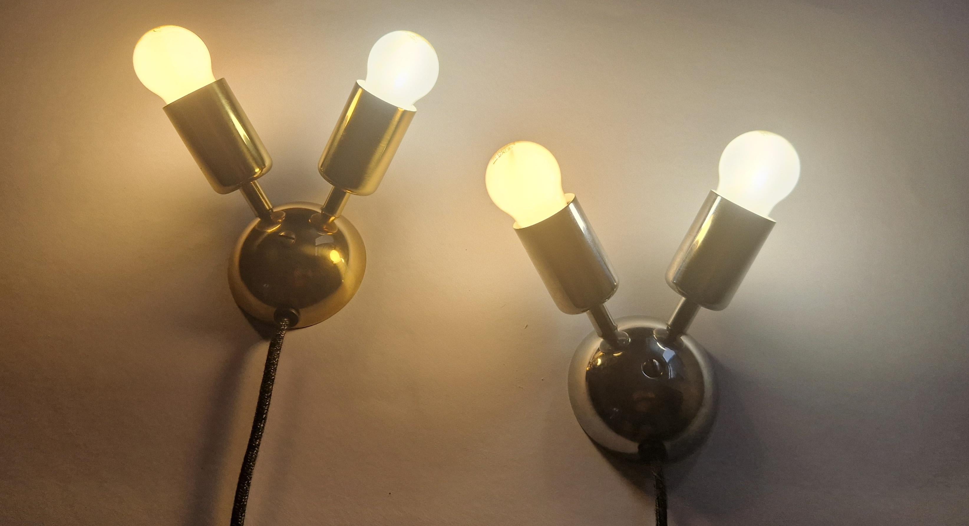 Ensemble de deux rares lampes murales du milieu du siècle dernier Drupol Sputnik, 1970 en vente 3