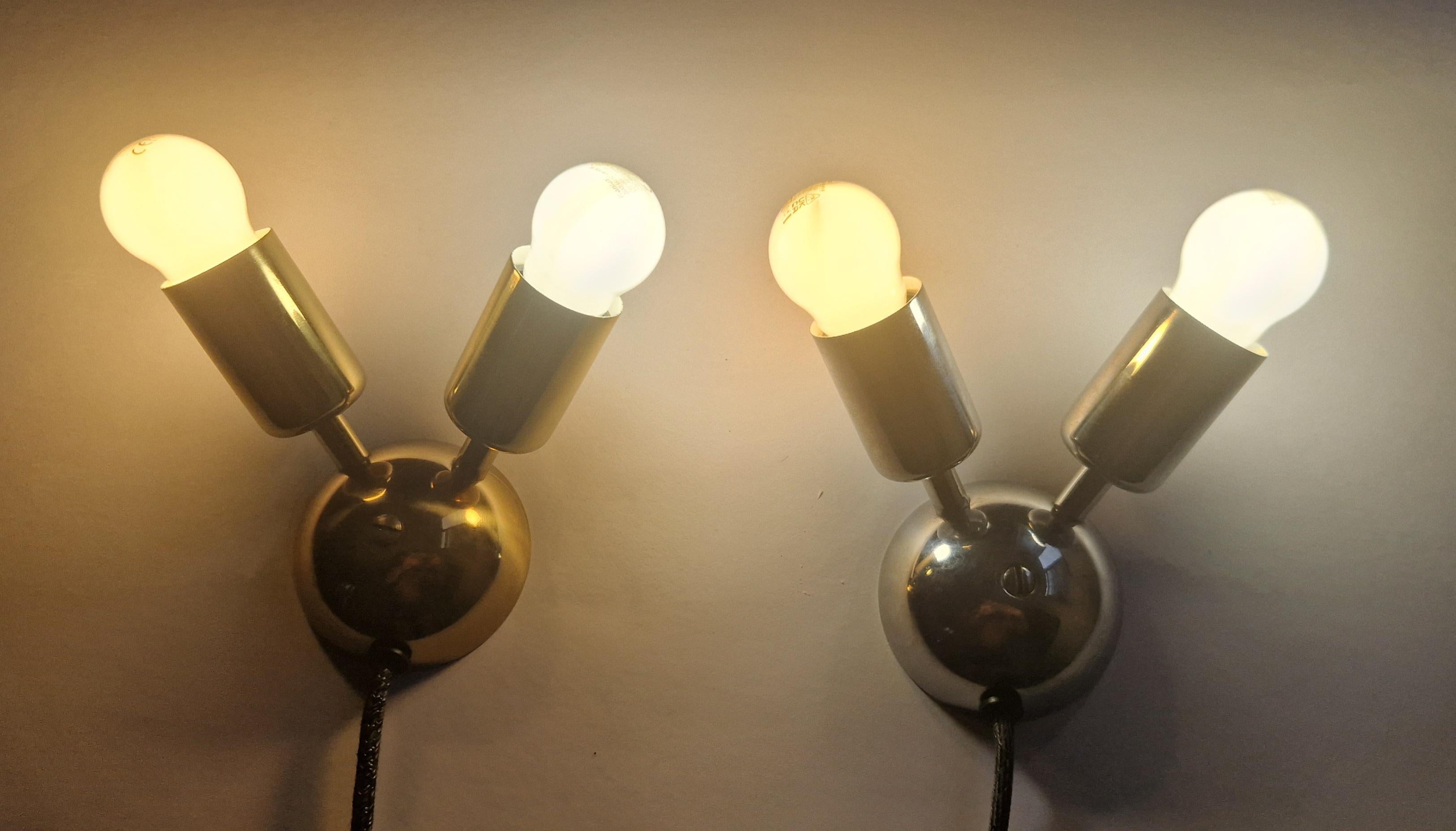 Ensemble de deux rares lampes murales du milieu du siècle dernier Drupol Sputnik, 1970 en vente 4