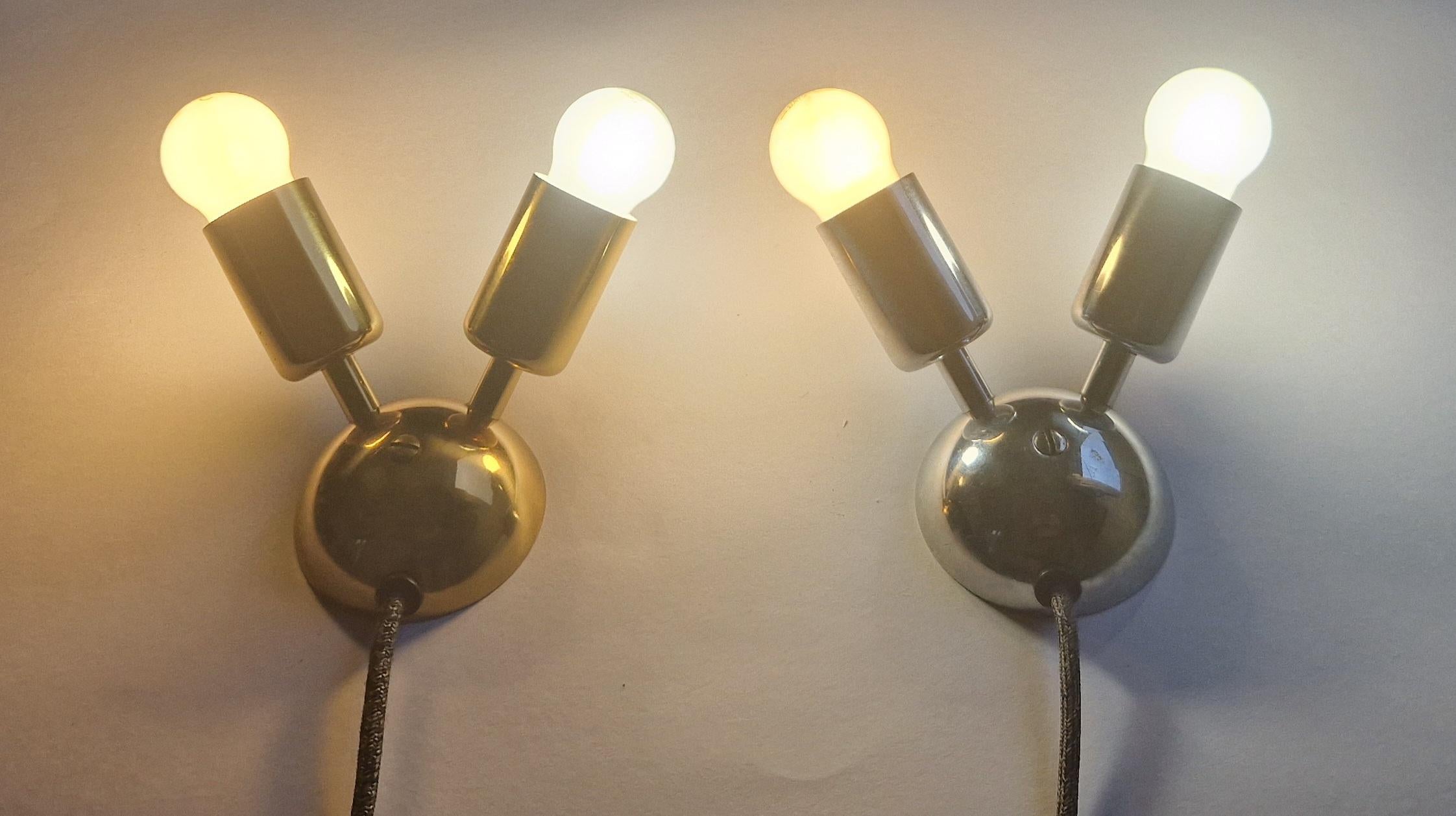 Ensemble de deux rares lampes murales du milieu du siècle dernier Drupol Sputnik, 1970 en vente 5