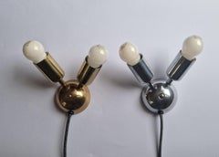Satz von zwei seltenen Wandleuchten Drupol Sputnik, 1970er Jahre, aus der Mitte des Jahrhunderts