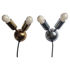 Set of Two Rare Midcentury Wall Lamps Drupol Sputnik, 1970s