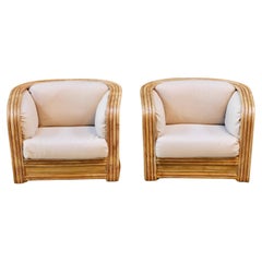 Set di due poltrone in rattan di Maugrion, per Roche Bobois, Francia, anni '1980