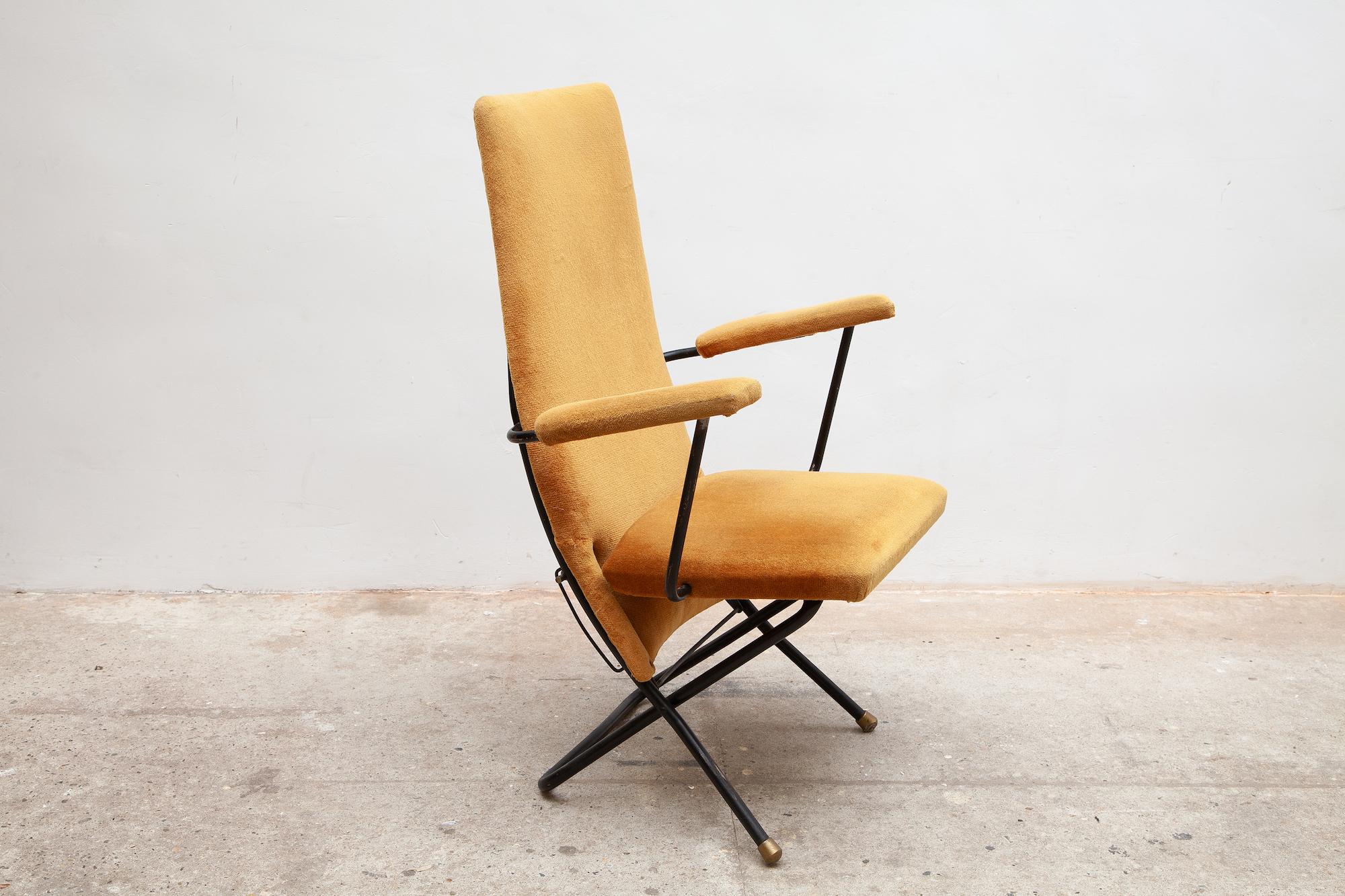 Fait main Ensemble de deux fauteuils de salon inclinables, fauteuils, Allemagne, années 1950 en vente