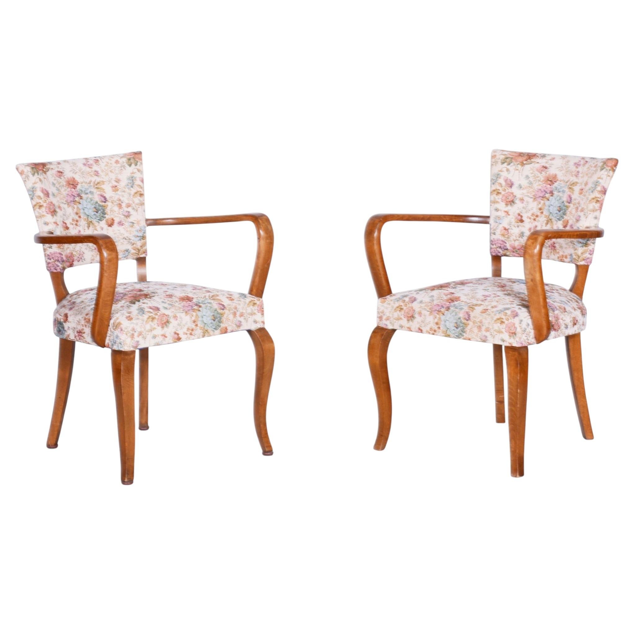 Juego de dos sillones Art Déco restaurados, de Jules Leleu, Haya, Francia, años 30 en venta