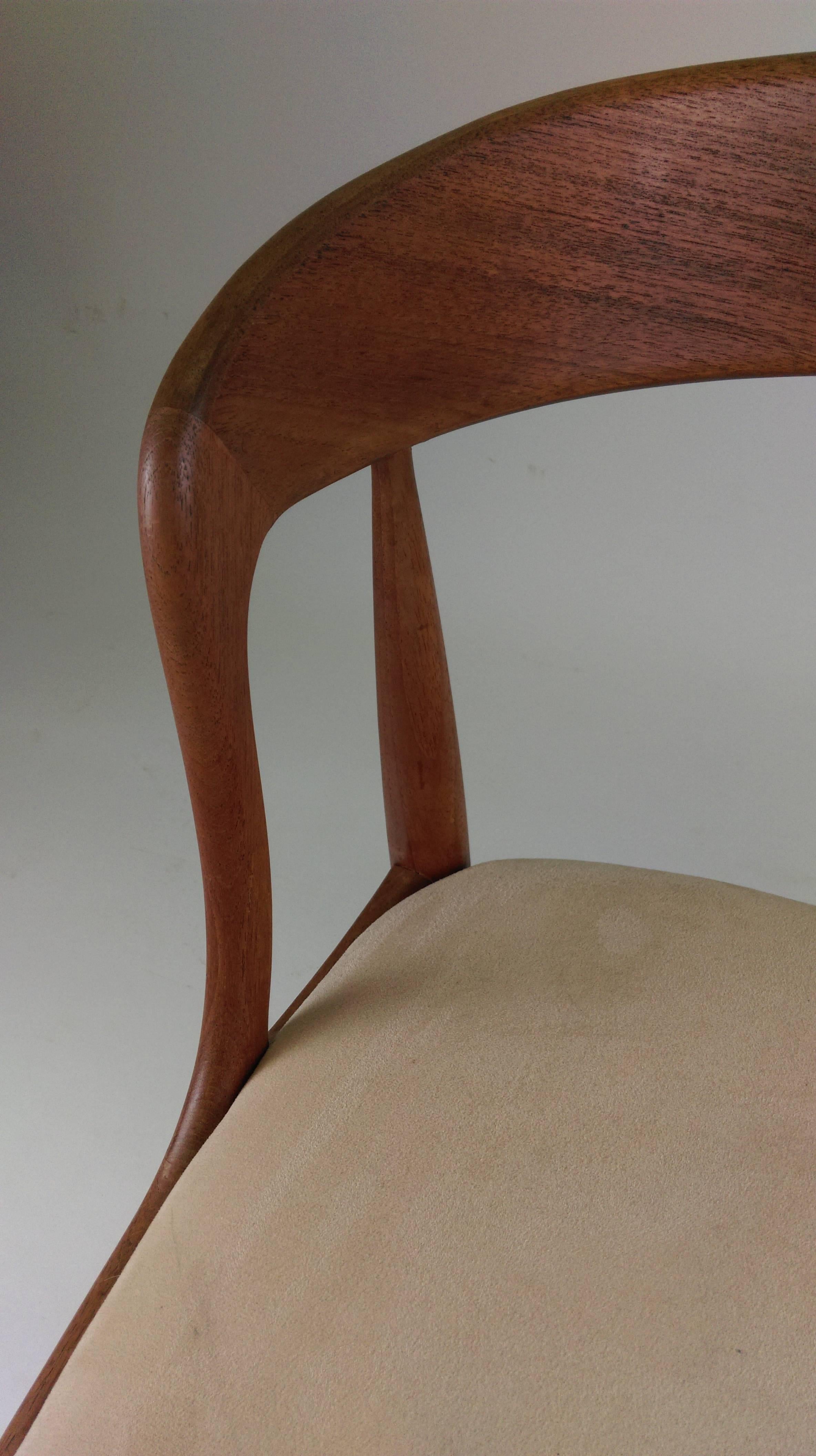Set of Two Restored Danish Johannes Anderasen Chairs in Teak, Inc- Reupholstery 9