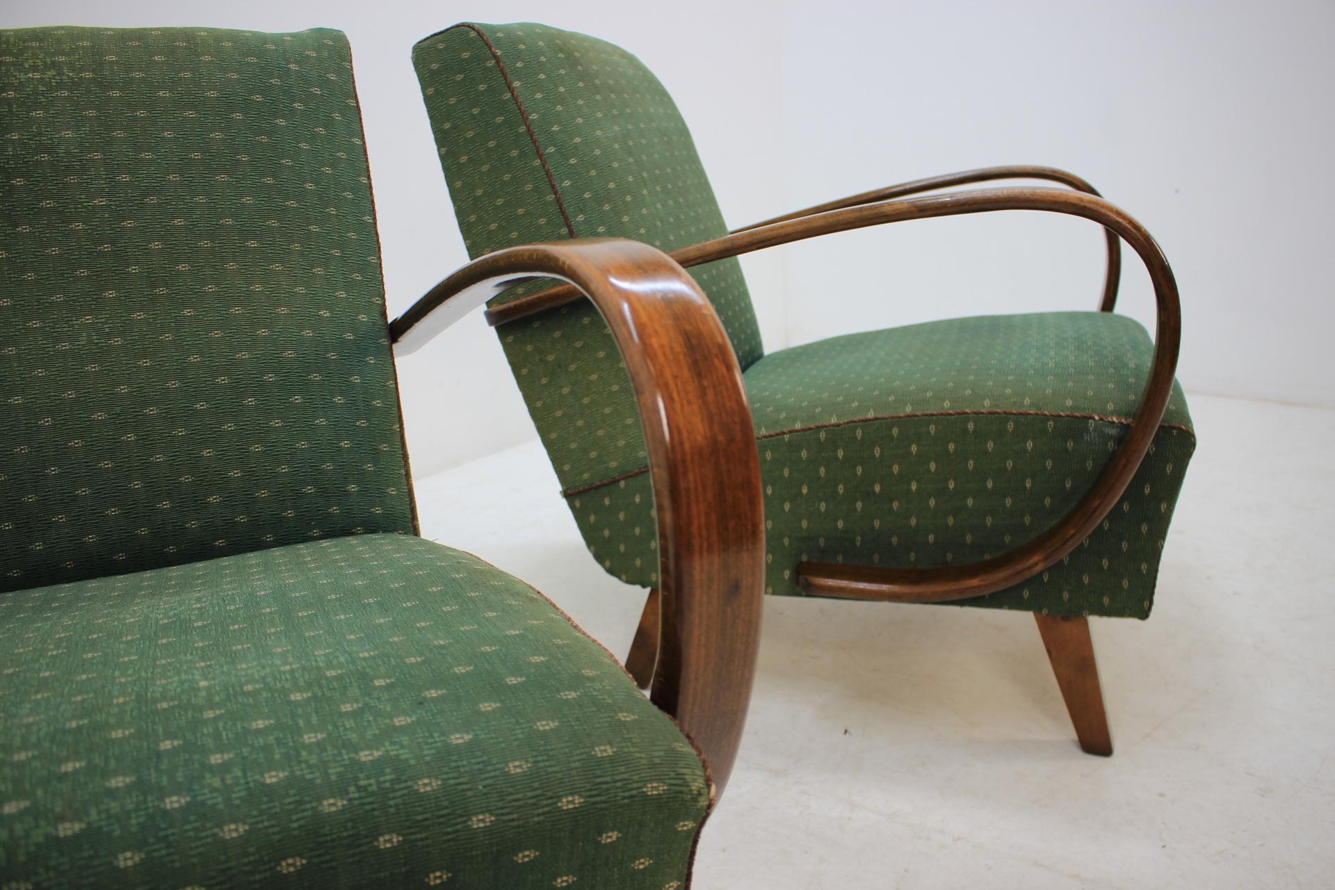Set of Two Retro Armchairs by Jindřich Halabala, 1950s 3
