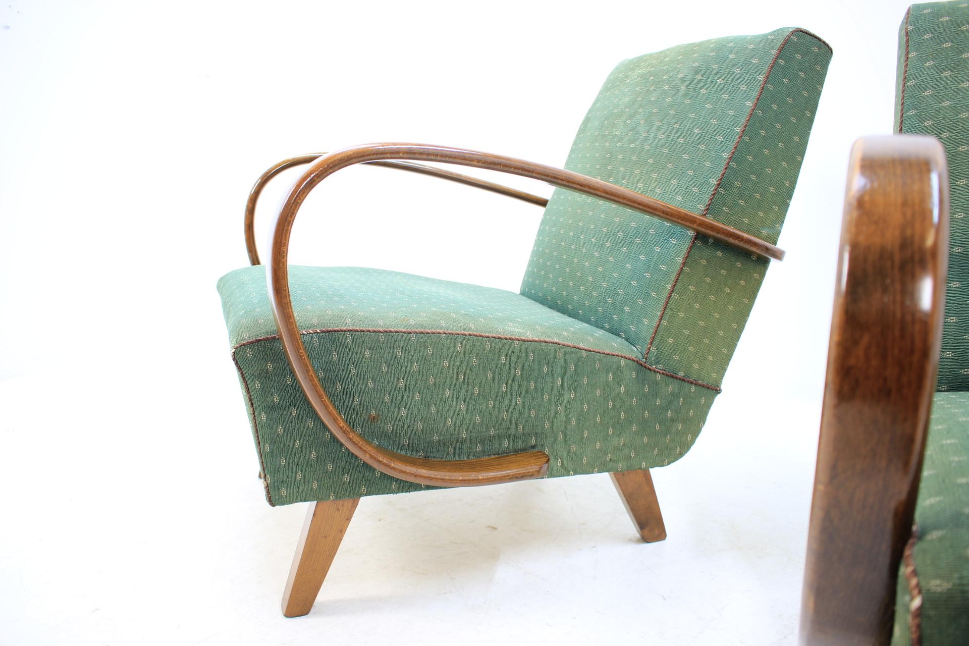 Set of Two Retro Armchairs by Jindřich Halabala, 1950s 1