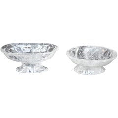 Set of Two Rock Crystal Bowls