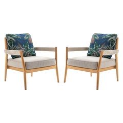 Juego de dos sillones Rodolfo Dordoni ''Dine Out Armchair'' Teca, cuerda y tela by Cassina