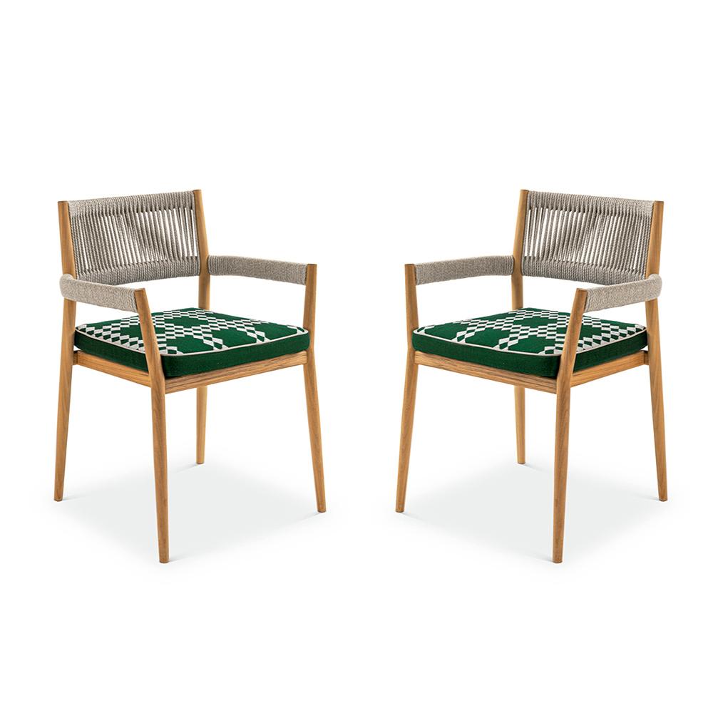 Outdoor chairs designed by Rodolfo Dordoni in 2020. Manufactured by Cassina in Italy.

The Dine Out collection of furniture is designed to add a touch of sophisticated style to the outdoor dining area, maximising its comfort and conviviality. The