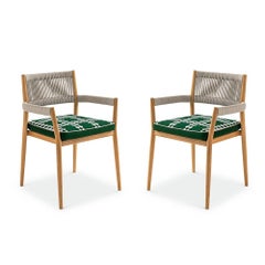 Set of Two Rodolfo Dordoni ''Dine Out' Outside Chairs, by Cassina