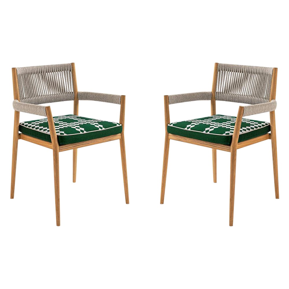 Set di due sedie da esterno Rodolfo Dordoni ''Dine Out'', di Cassina