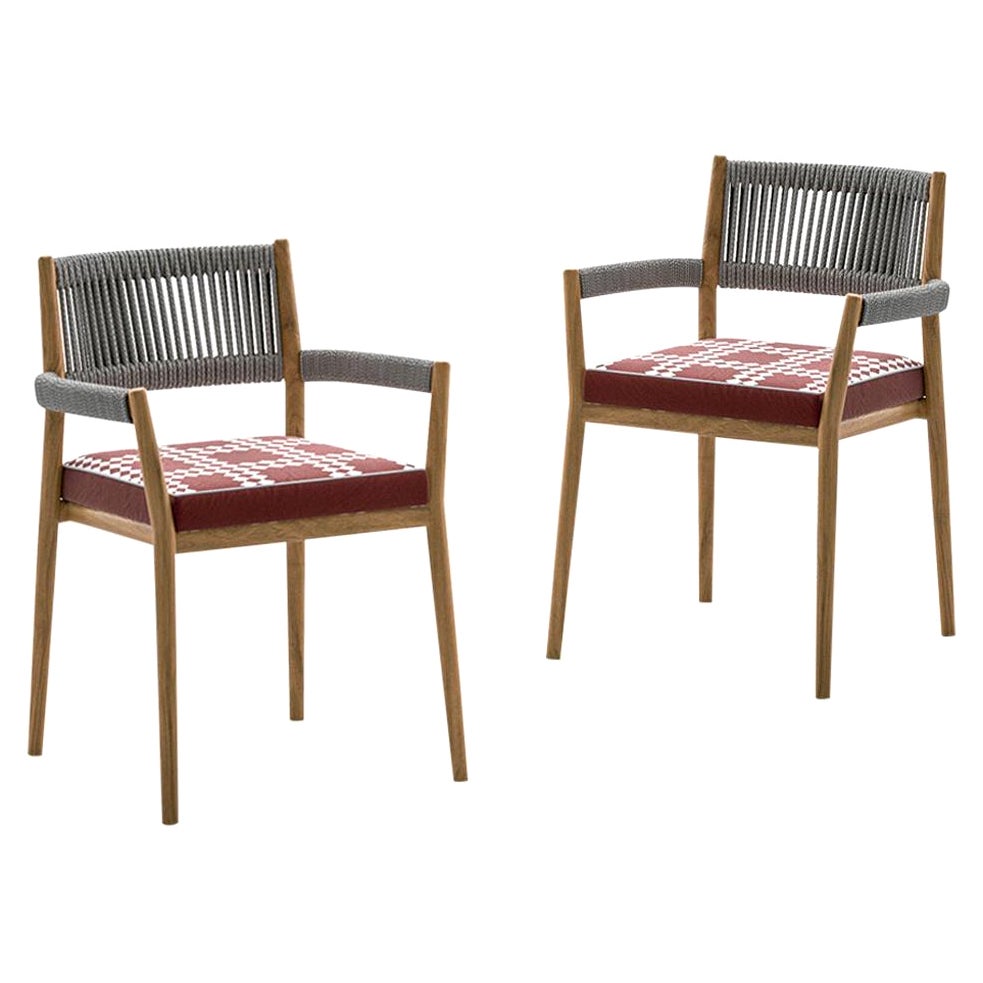 Set of Two Rodolfo Dordoni ''Dine Out' Outside Chairs by Cassina For Sale