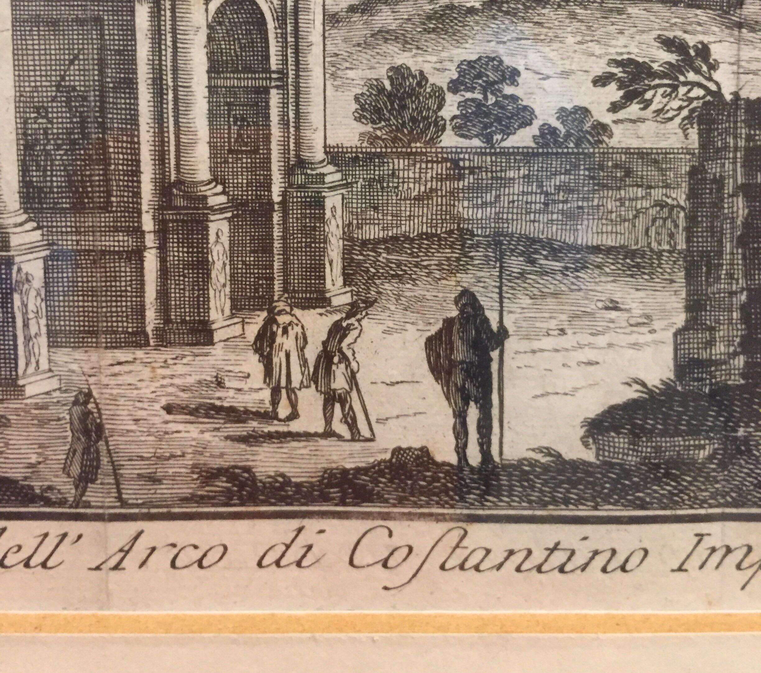 Set of Two Roman Views Italian Etchings Salmon Thomas Albrizzi, Venice, 1751 For Sale 5