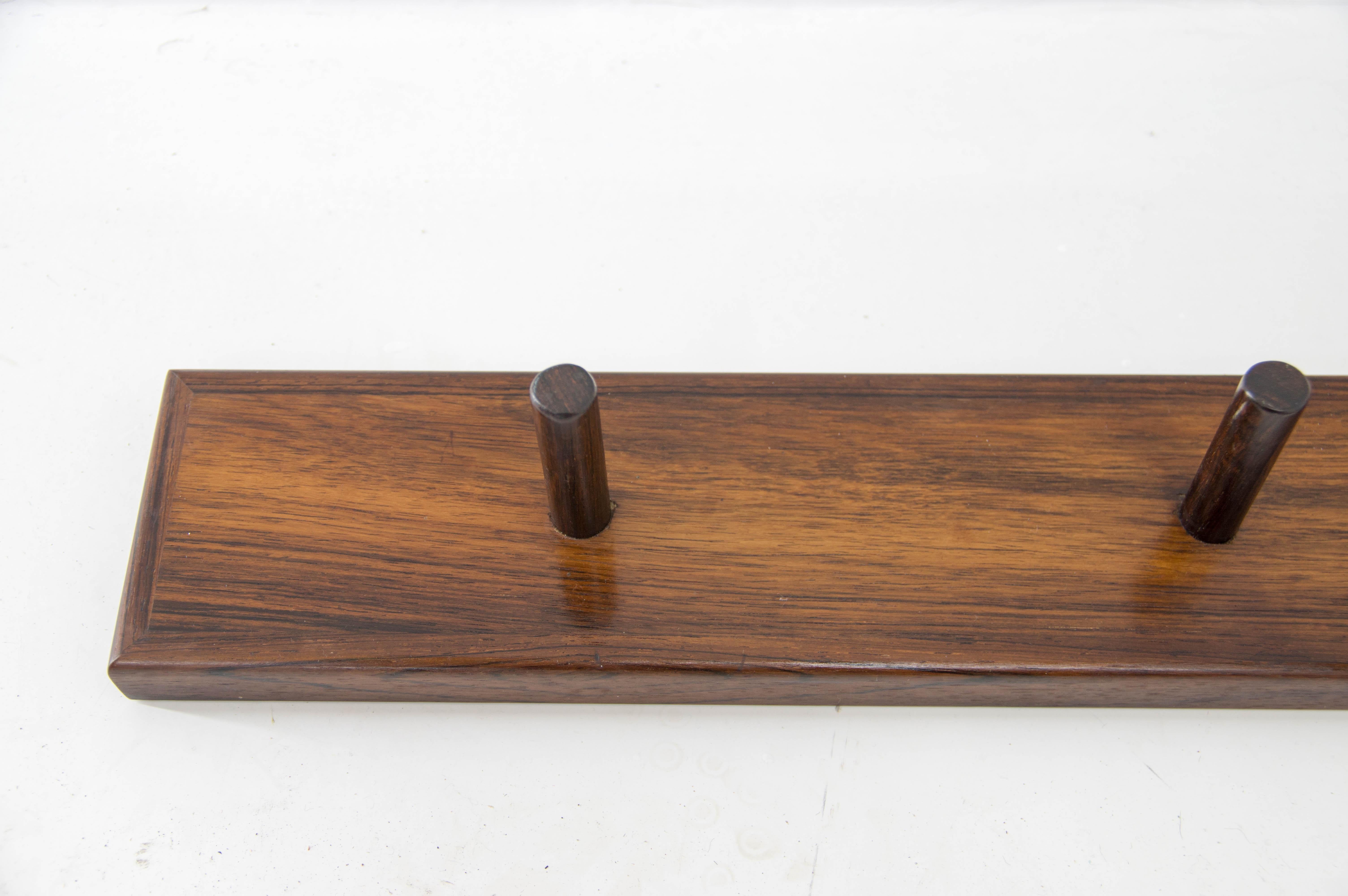 Danish Set of Two Rosewood Wall Hangers, Denmark, 1970s For Sale