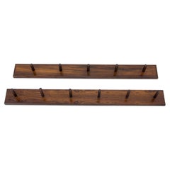 Vintage Set of Two Rosewood Wall Hangers, Denmark, 1970s