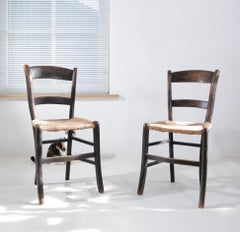 Conjunto de dos sillas rurales francesas Rush