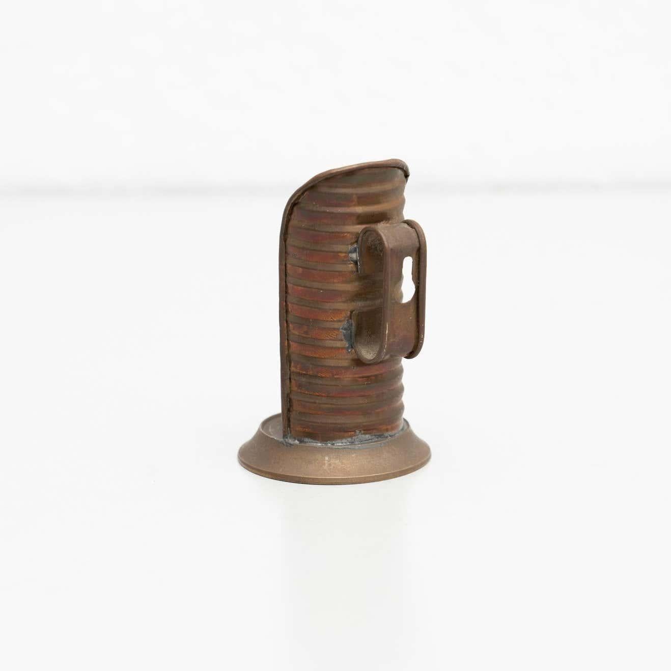 Set di due portacandele rustici in ottone - CIRCA 1950, Made in Spain. in vendita 1