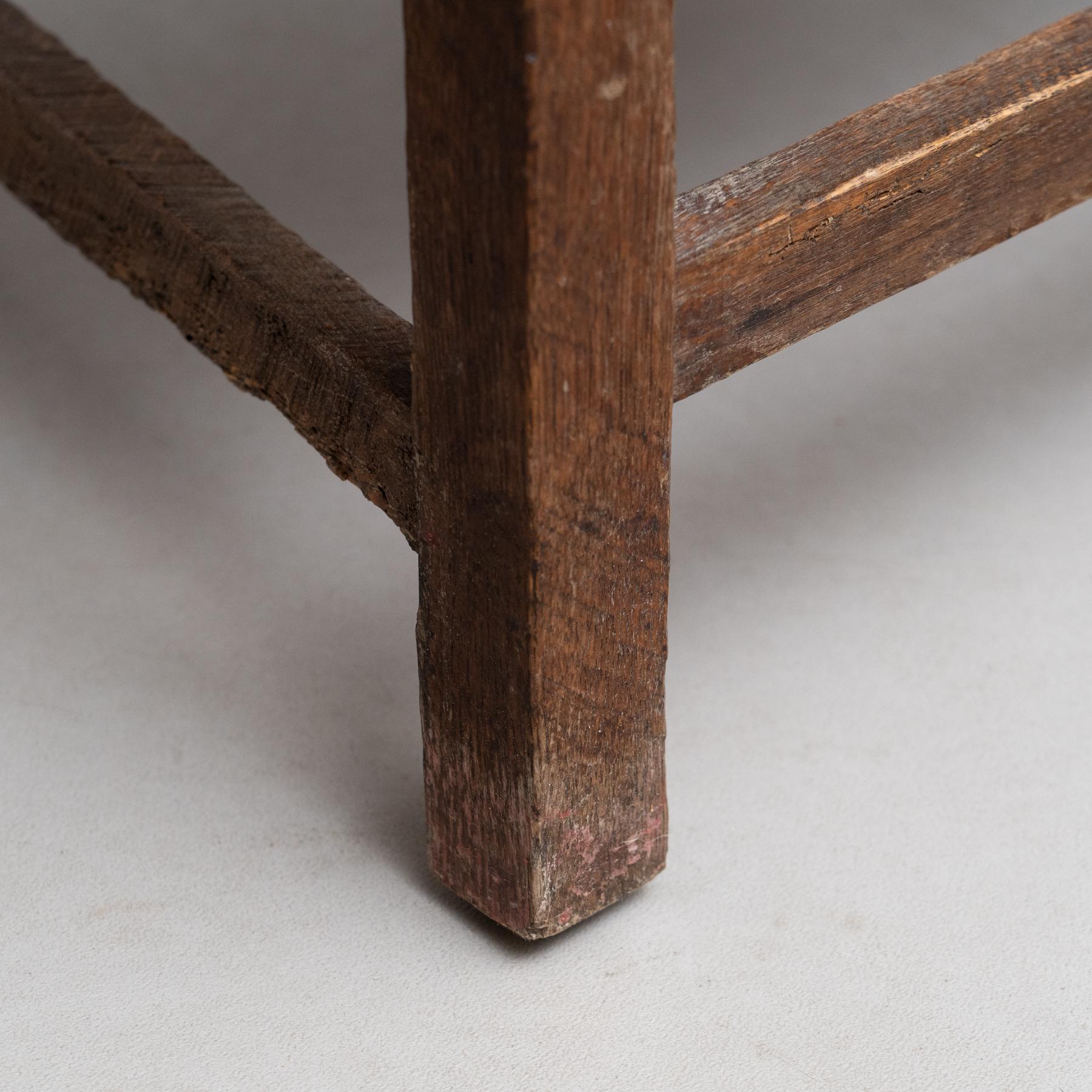 Set aus zwei rustikalen Sesseln aus Massivholz und Rattan aus dem frühen 20. Jahrhundert im Angebot 4