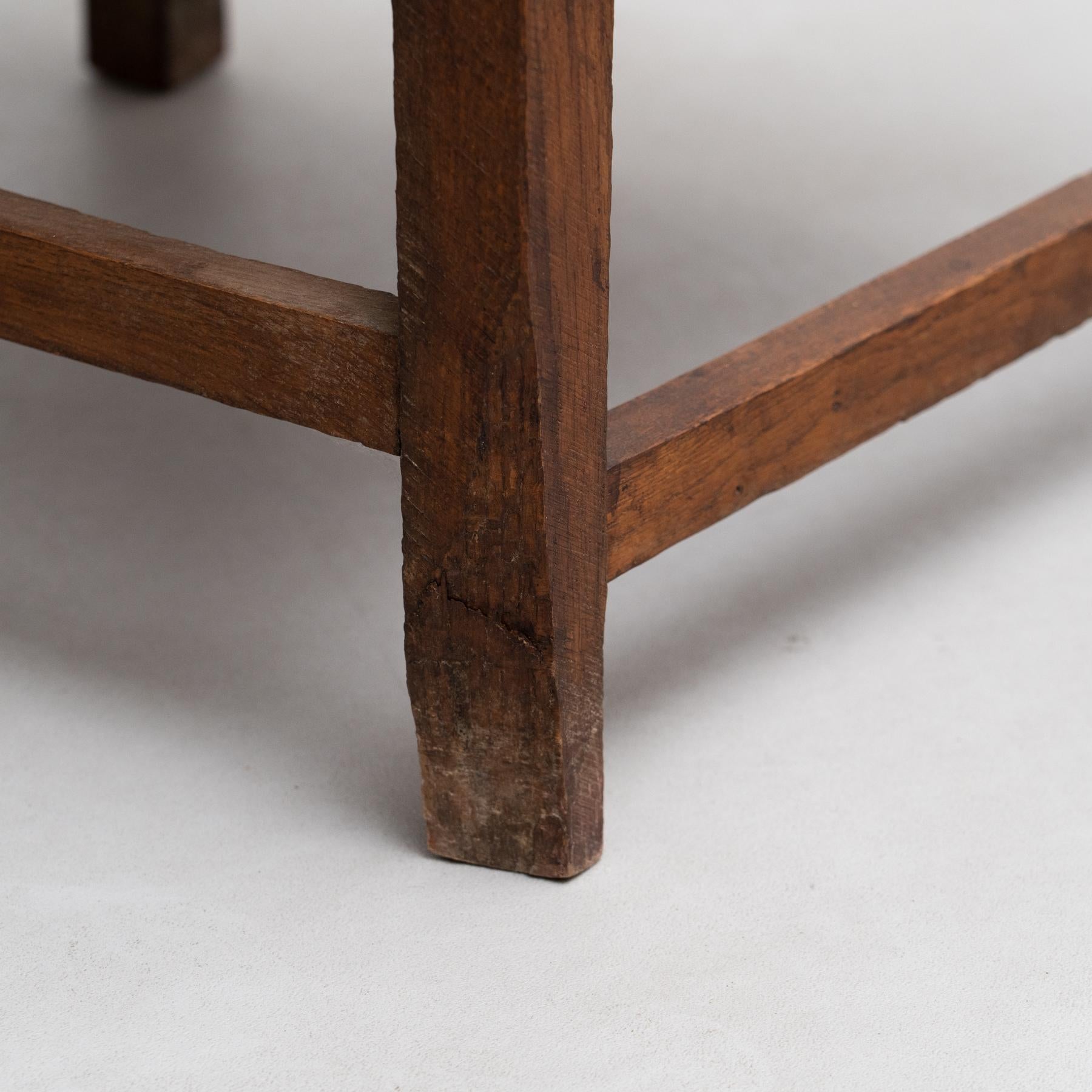Set aus zwei rustikalen Sesseln aus Massivholz und Rattan aus dem frühen 20. Jahrhundert im Angebot 9