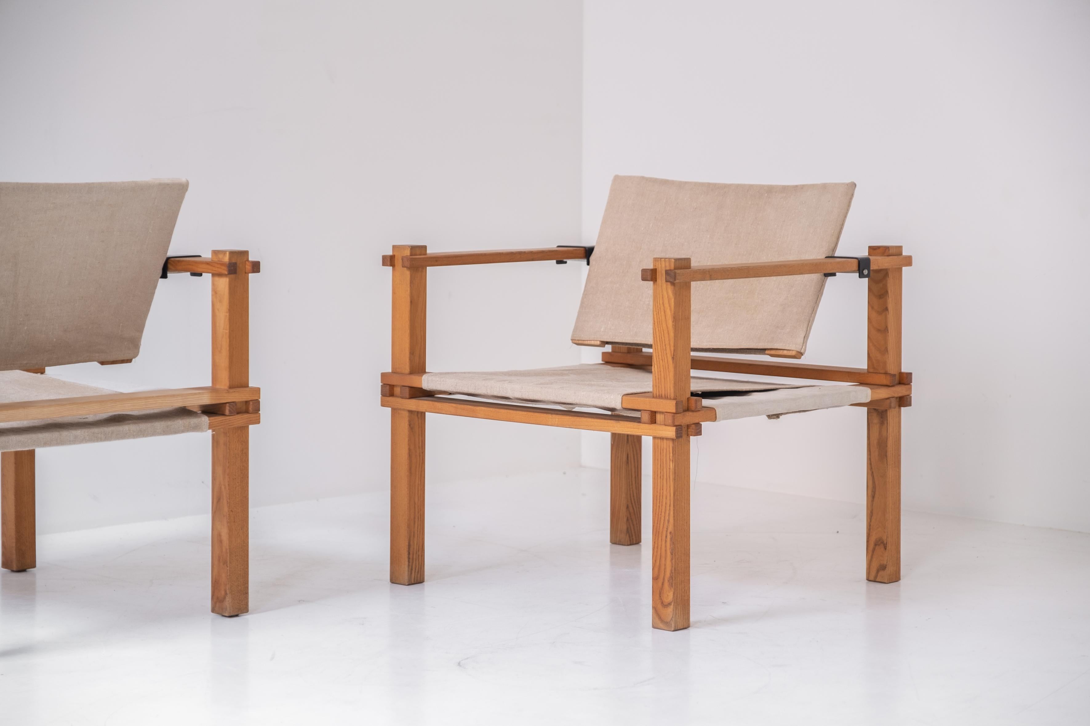 Set of two Safari easy chairs by Gerd Lange for Bofinger, Germany 1960s. 7