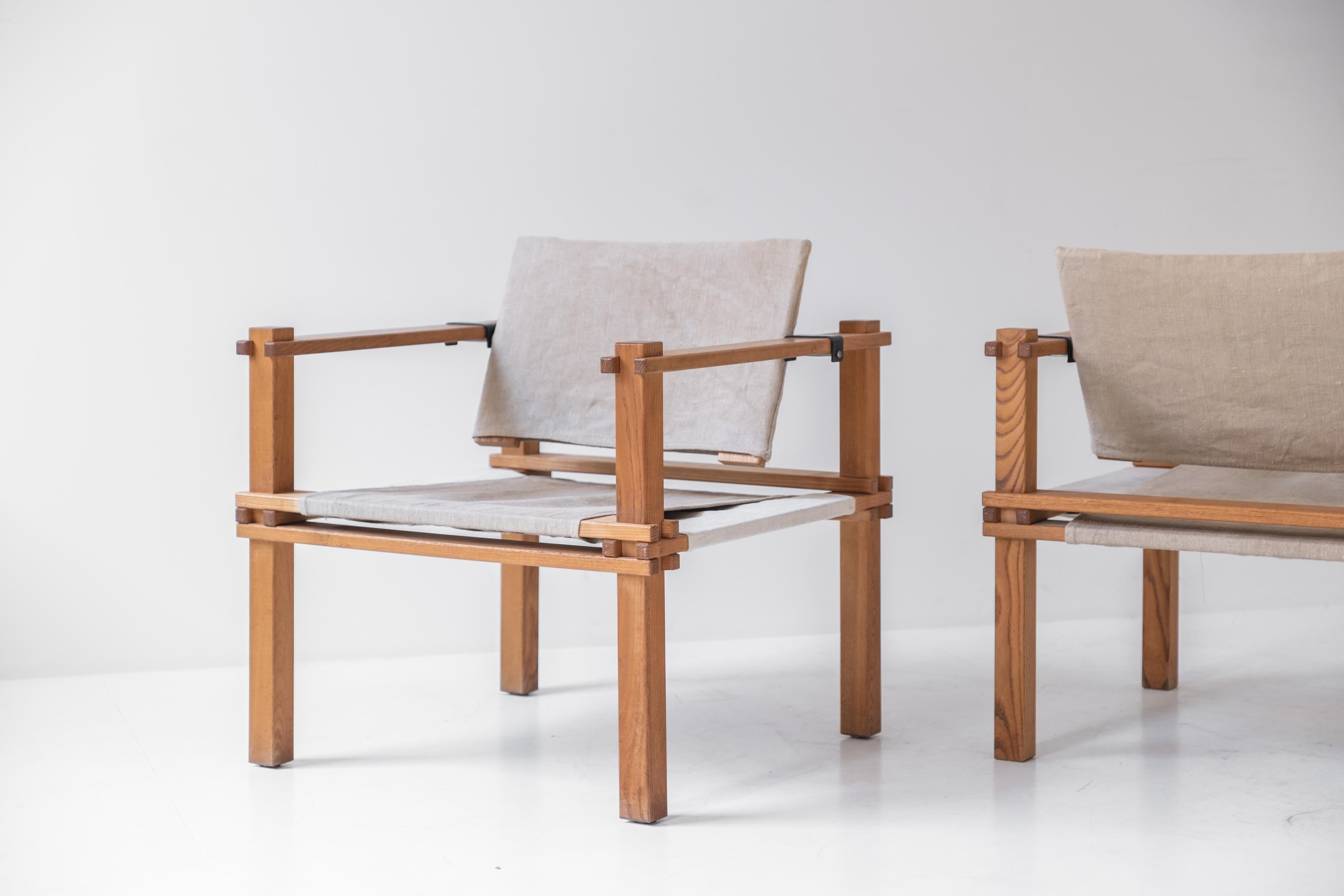 Set of two Safari easy chairs by Gerd Lange for Bofinger, Germany 1960s. 8