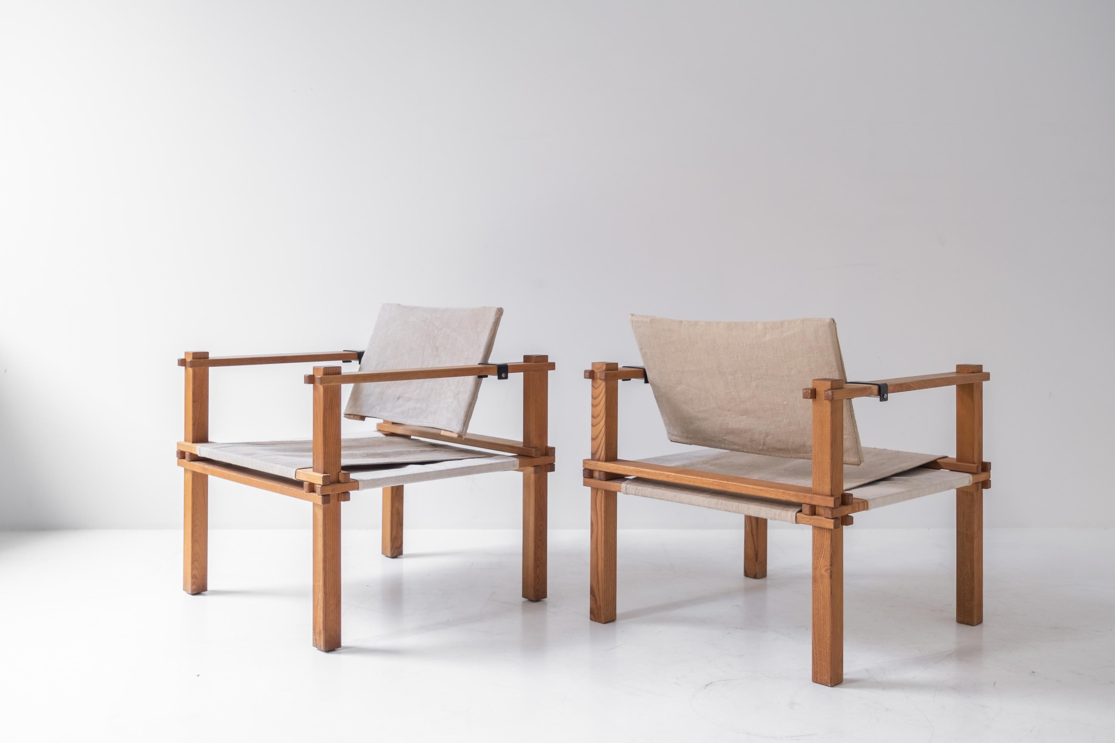 Set of two Safari easy chairs by Gerd Lange for Bofinger, Germany 1960s. 9