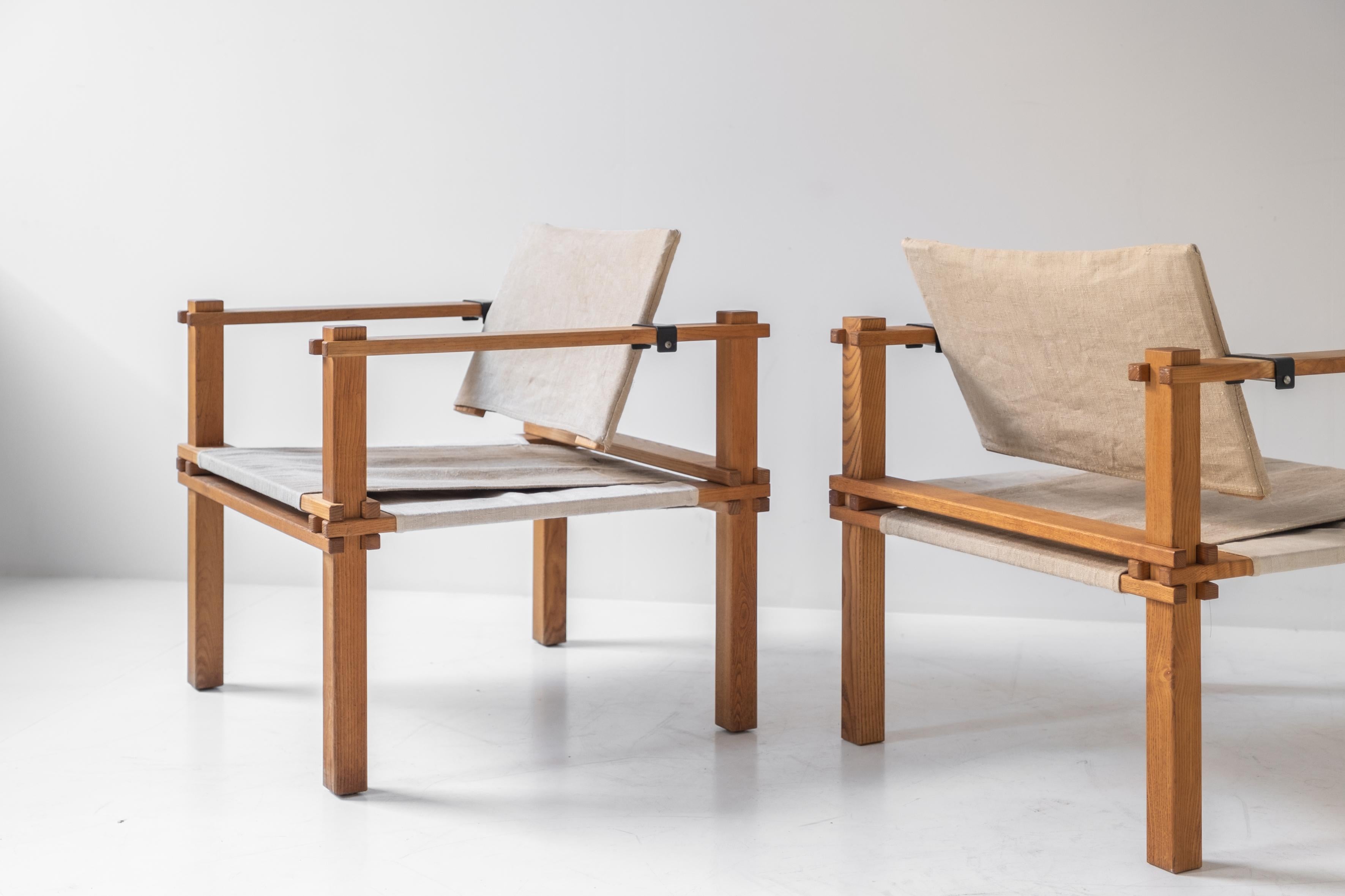 Set of two Safari easy chairs by Gerd Lange for Bofinger, Germany 1960s. 10