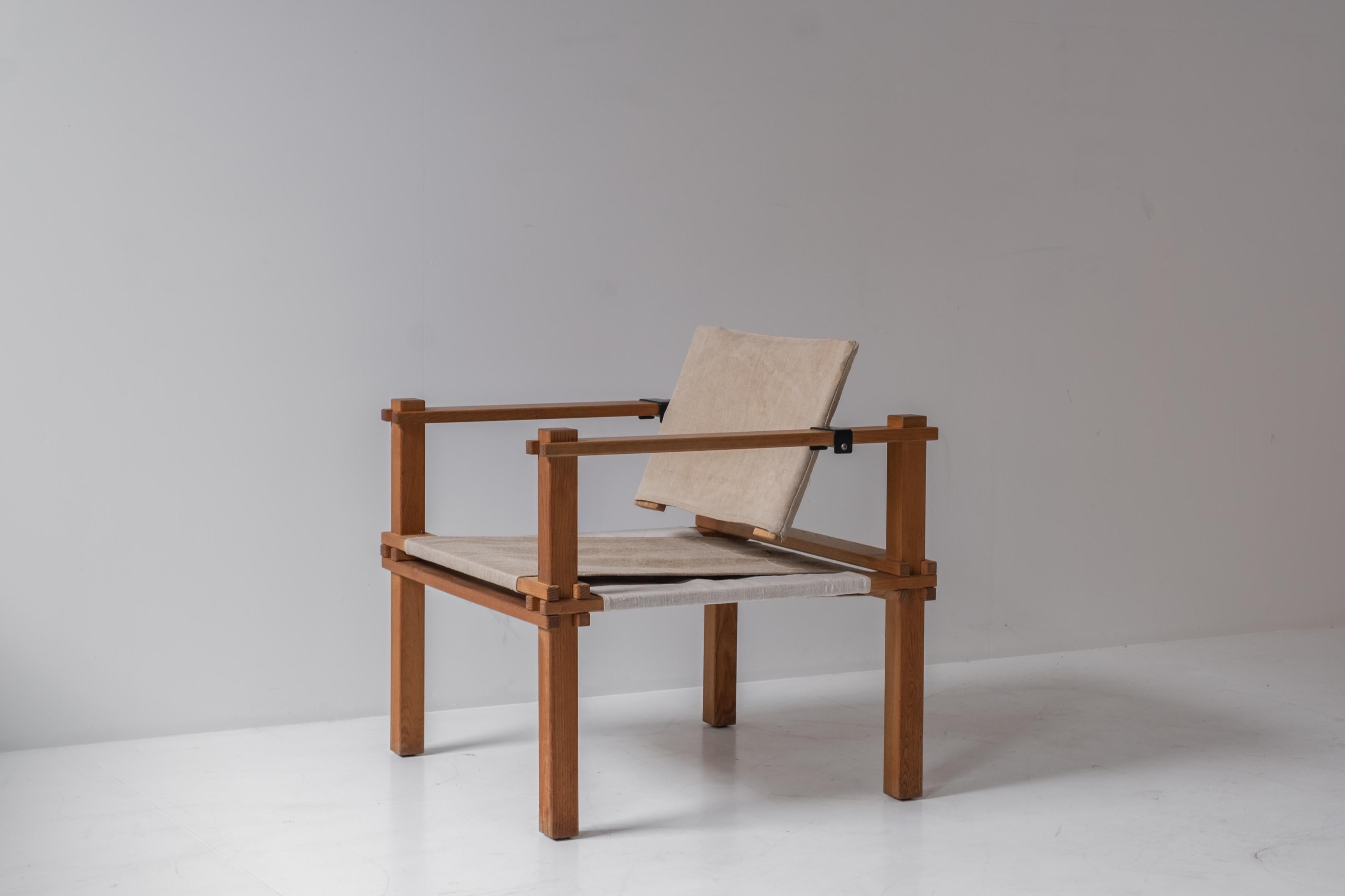 Mid-Century Modern Set of two Safari easy chairs by Gerd Lange for Bofinger, Germany 1960s.