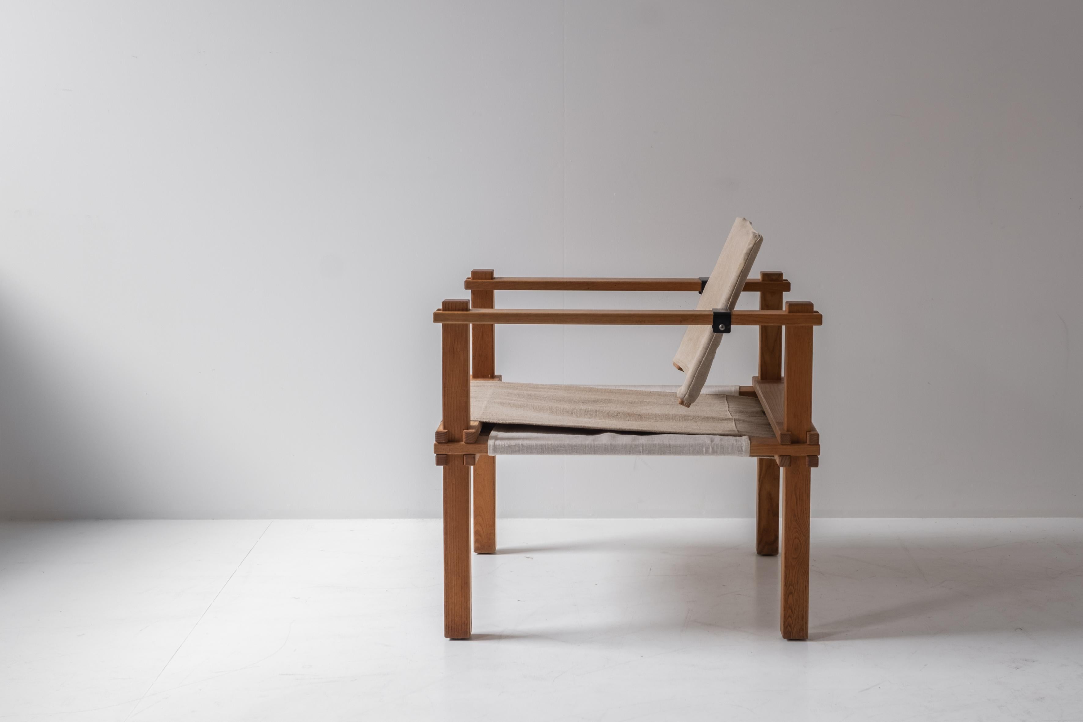 Mid-20th Century Set of two Safari easy chairs by Gerd Lange for Bofinger, Germany 1960s.