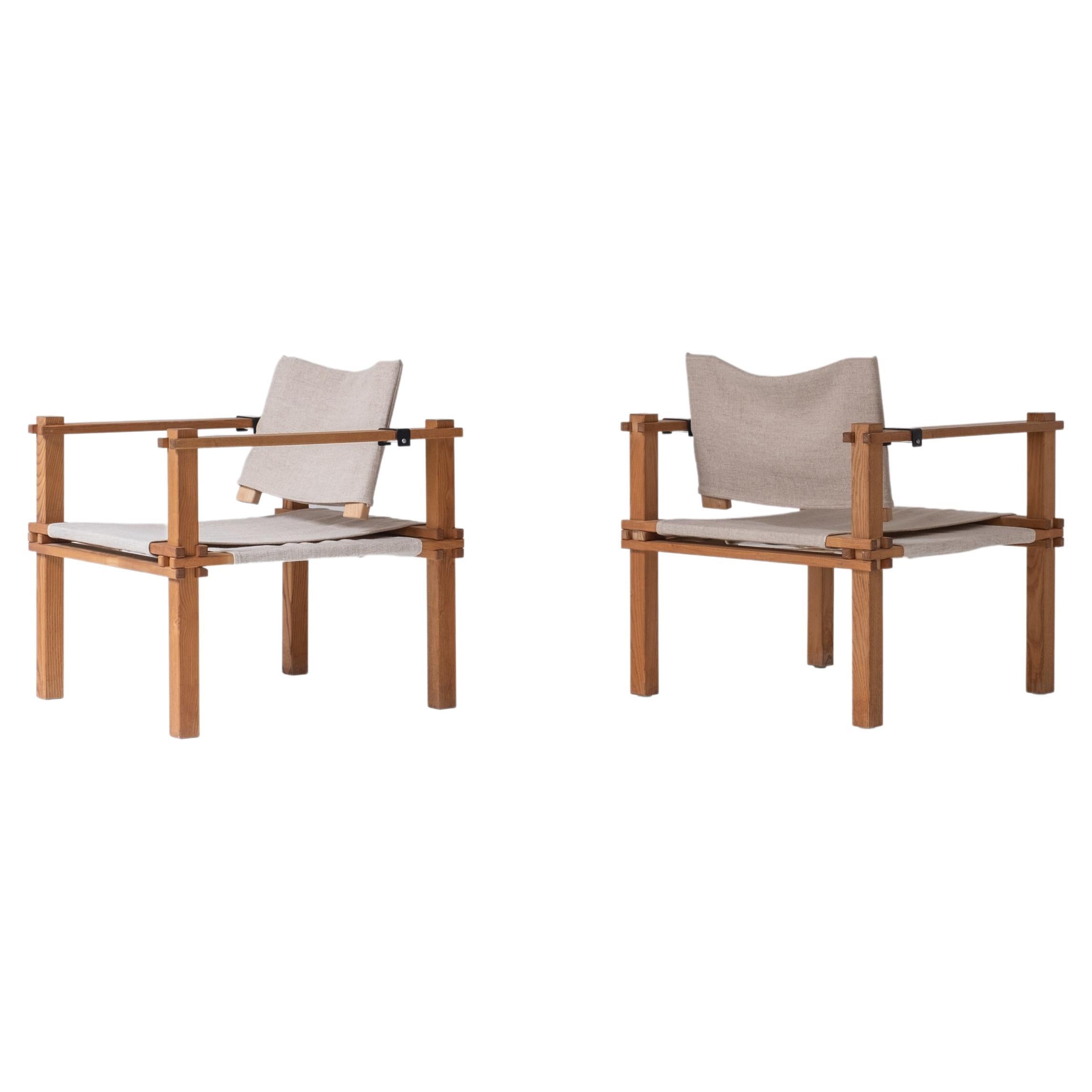 Set of Two Safari Easy Chairs by Gerd Lange for Bofinger, Germany, 1960s