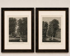 Set of Two Saint-Cloud Garden Fountain Engravings by Baltard, Paris, 1803