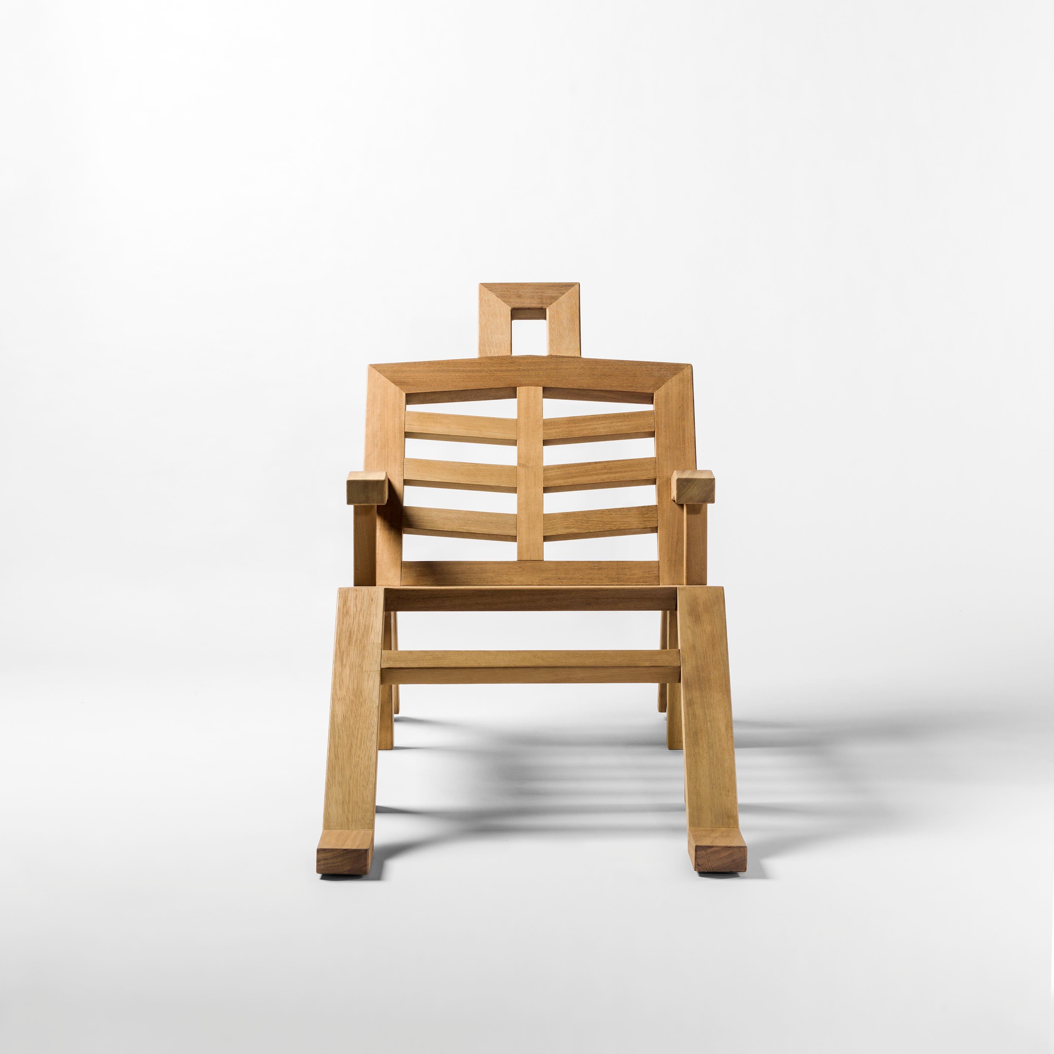 Modern Set of Two Salvador Dali Contemporary Portlligat Wood Sculpture Sunbed For Sale
